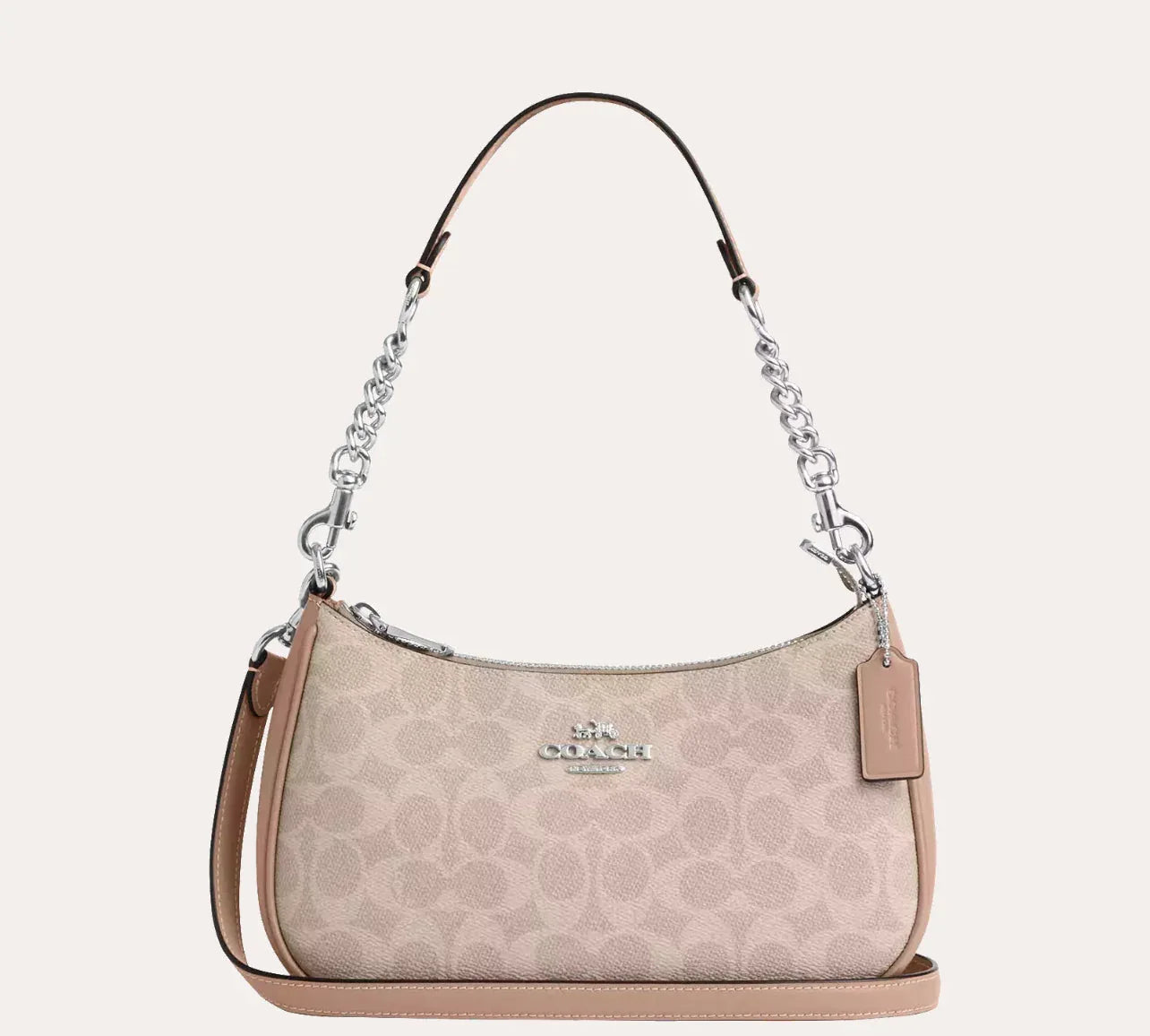 Coach Teri Shoulder Bag In Signature – Silver - Mind Türkiye