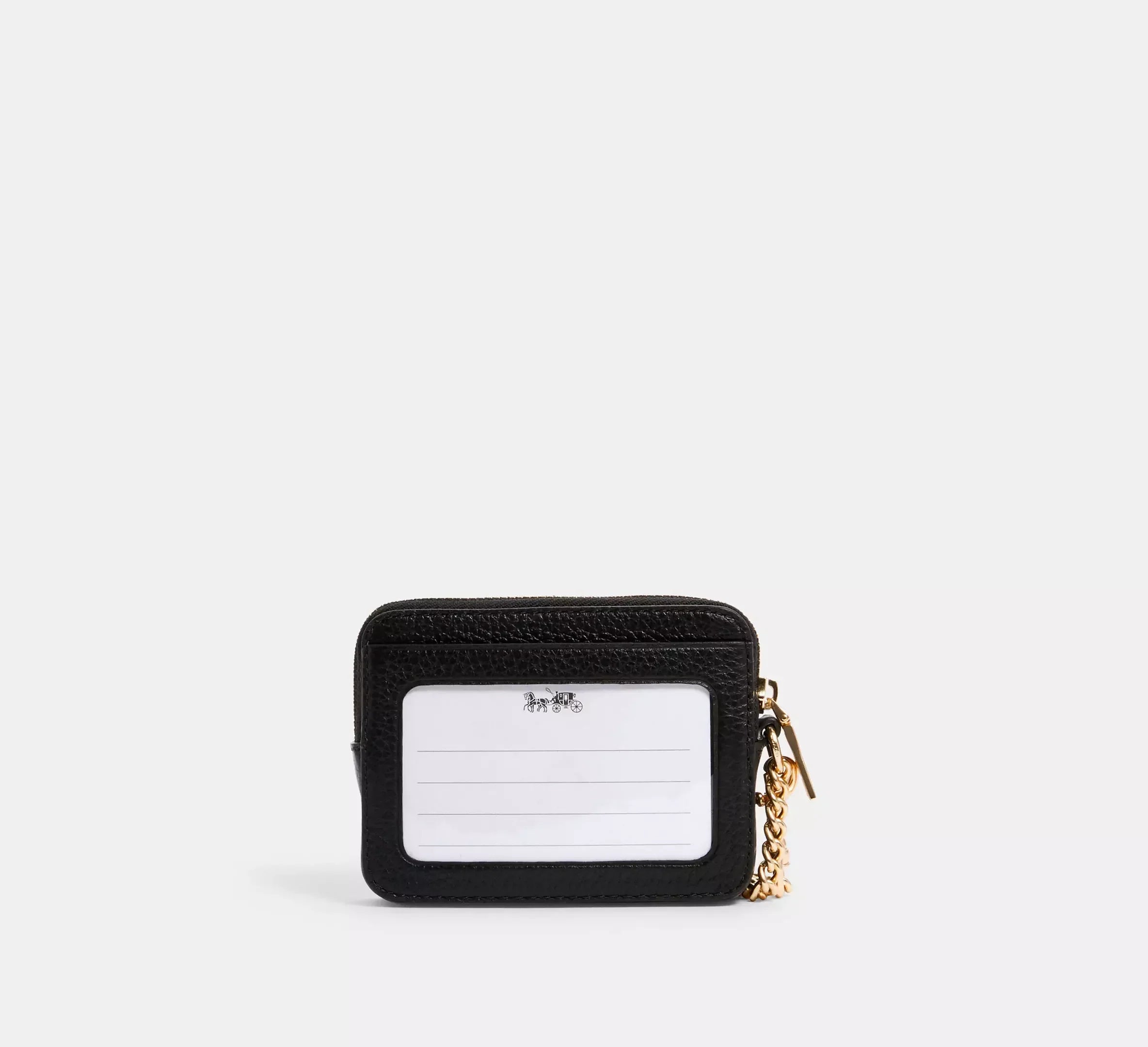 Coach Zip Card Case – Gold/Black - Mind Türkiye