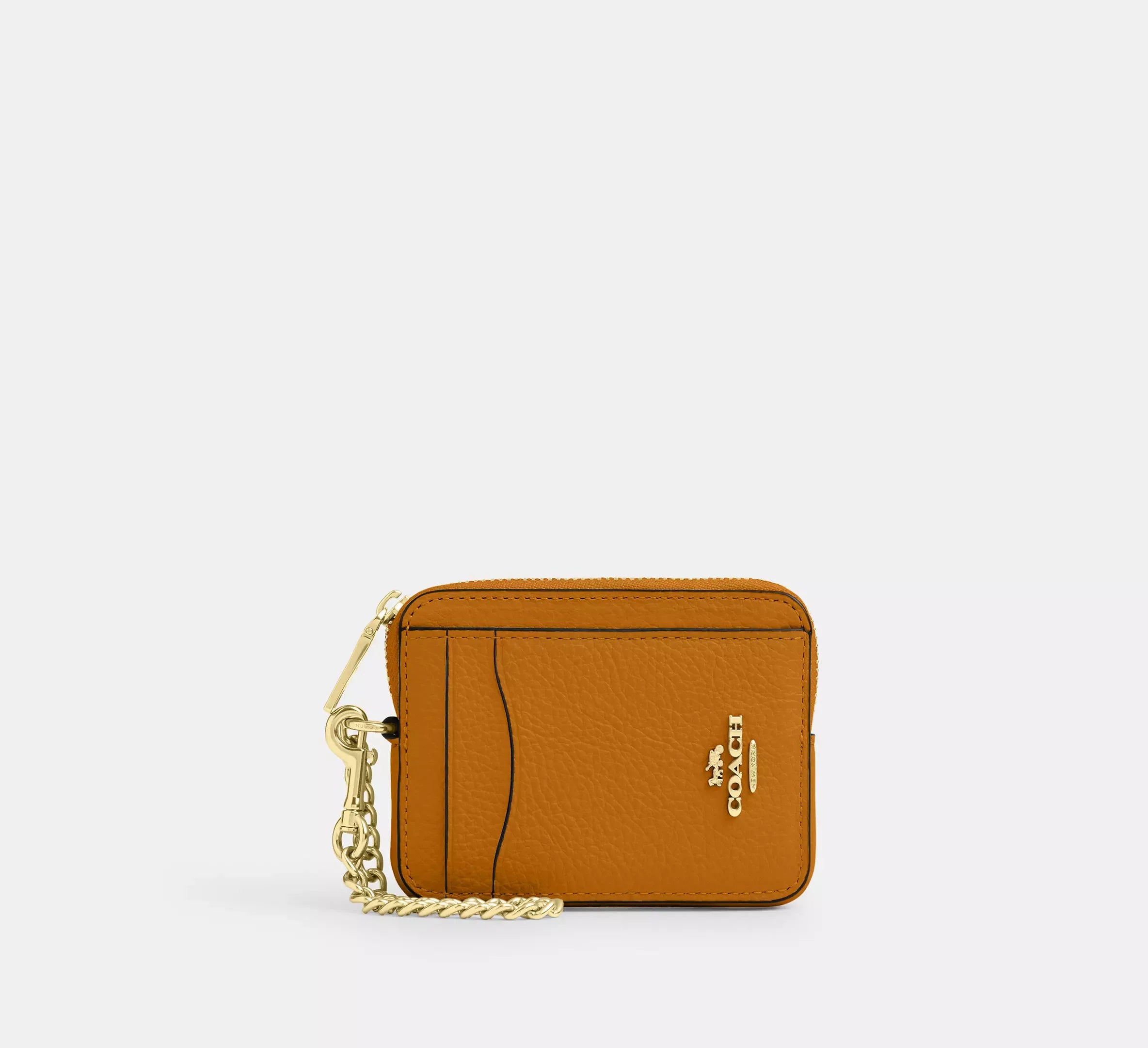 Coach Zip Card Case – Gold/Ochre - Mind Türkiye