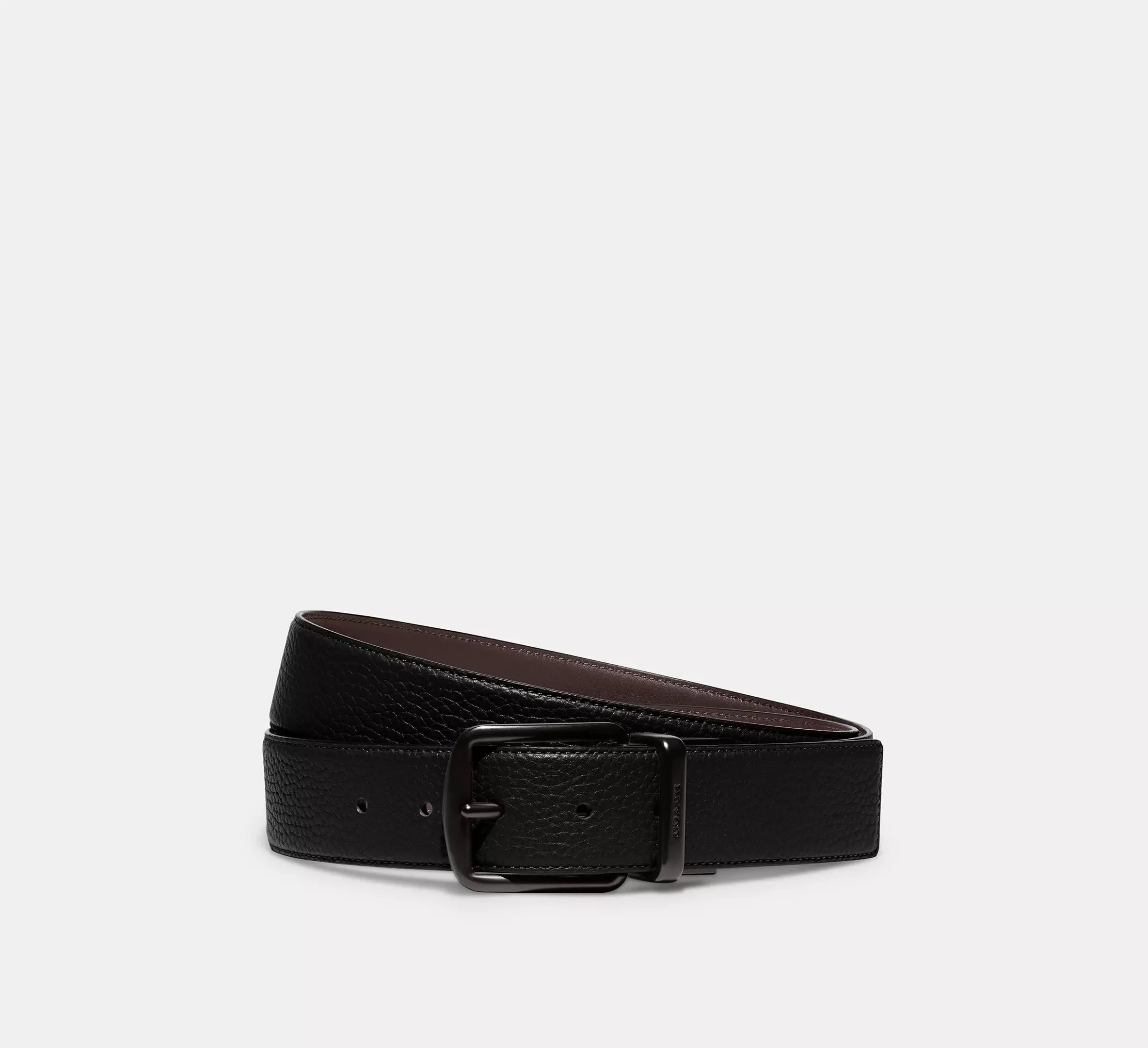 Coach Harness Buckle Cut-To-Size Reversible Belt, 38 Mm – Black/Maple - Mind Türkiye