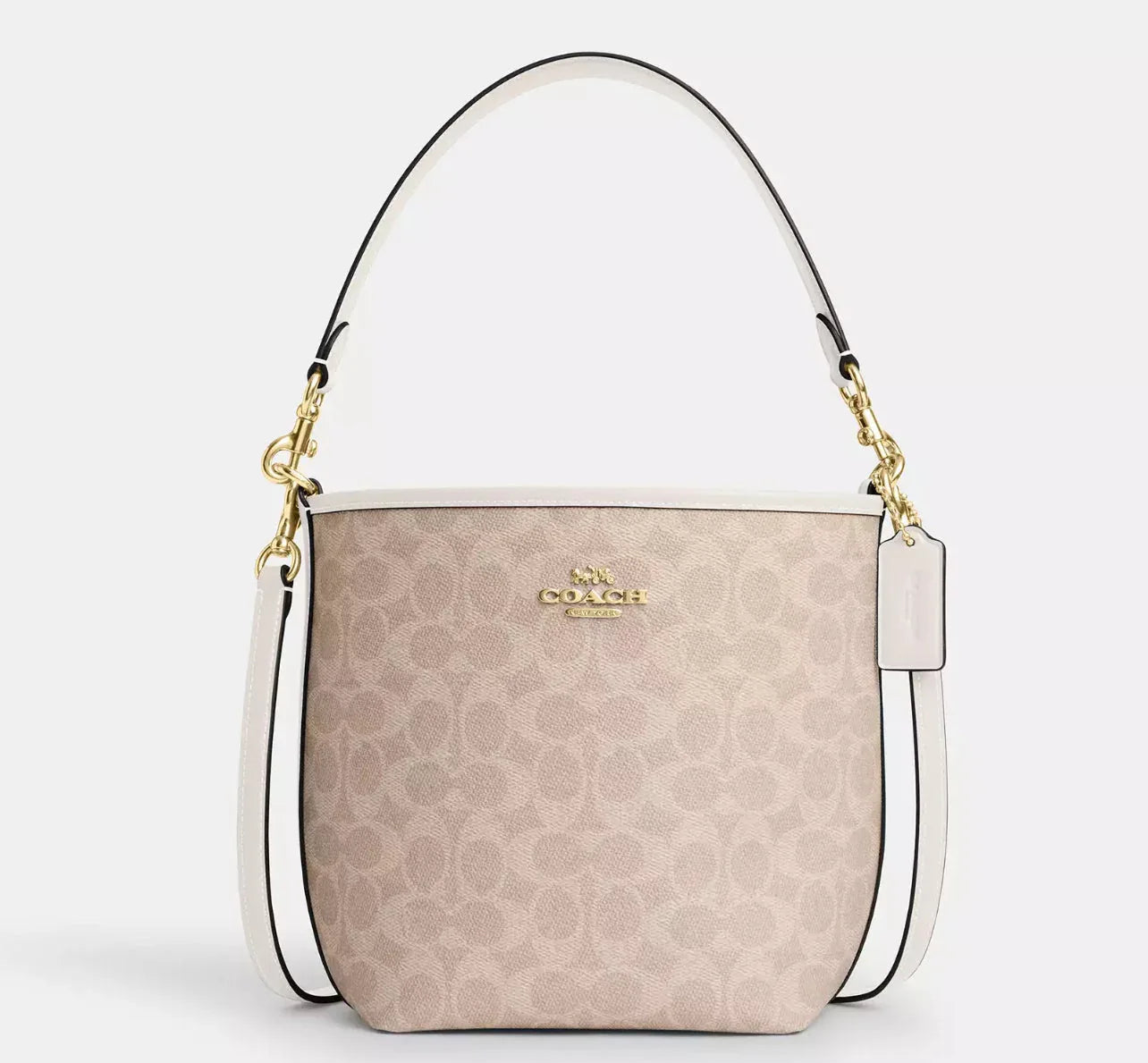 Coach City Bucket Bag In Signature – Gold/Sand/Chalk - Mind Türkiye