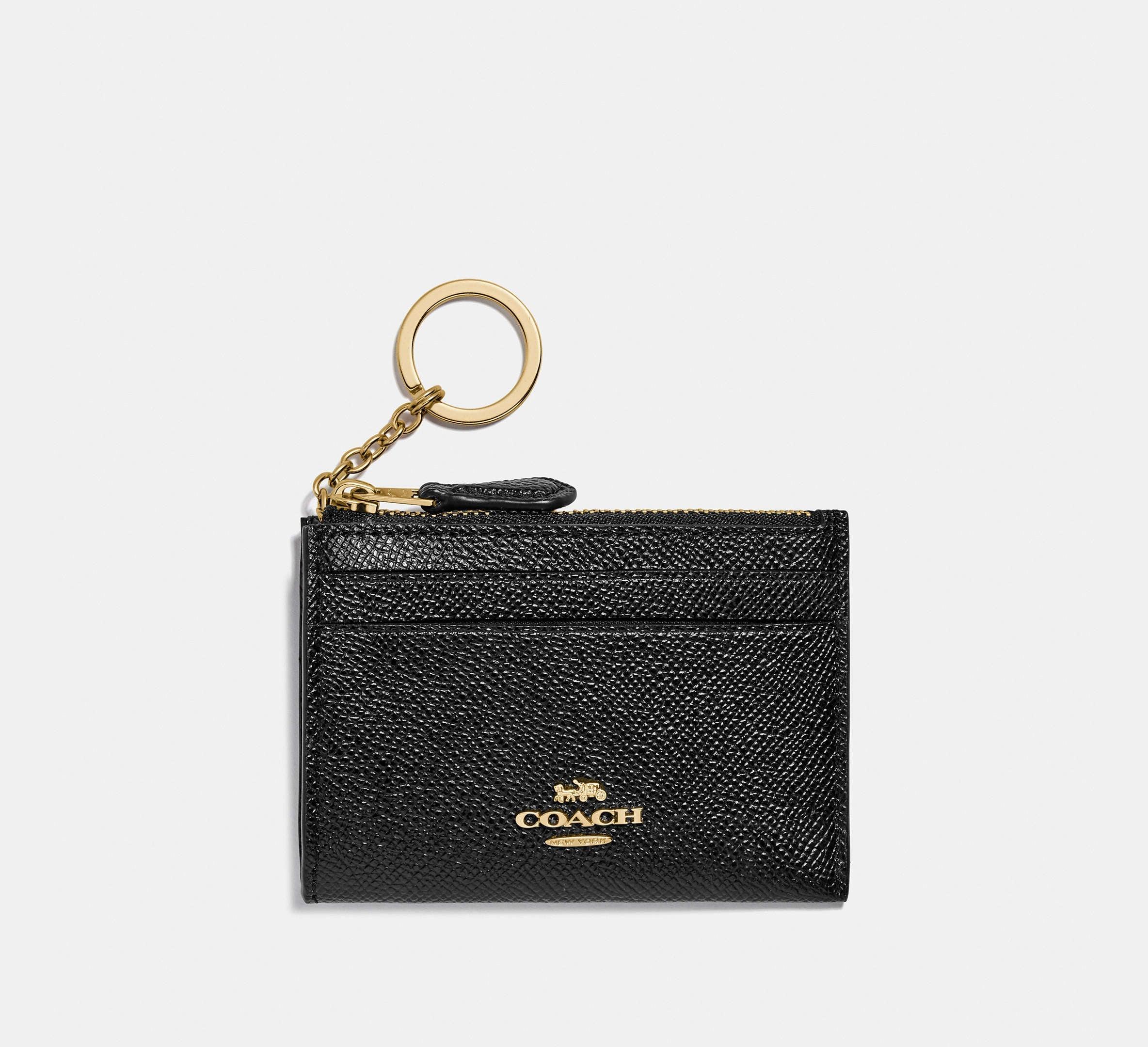 Coach Mini Skinny Id Case – Gold/Black - Mind Türkiye