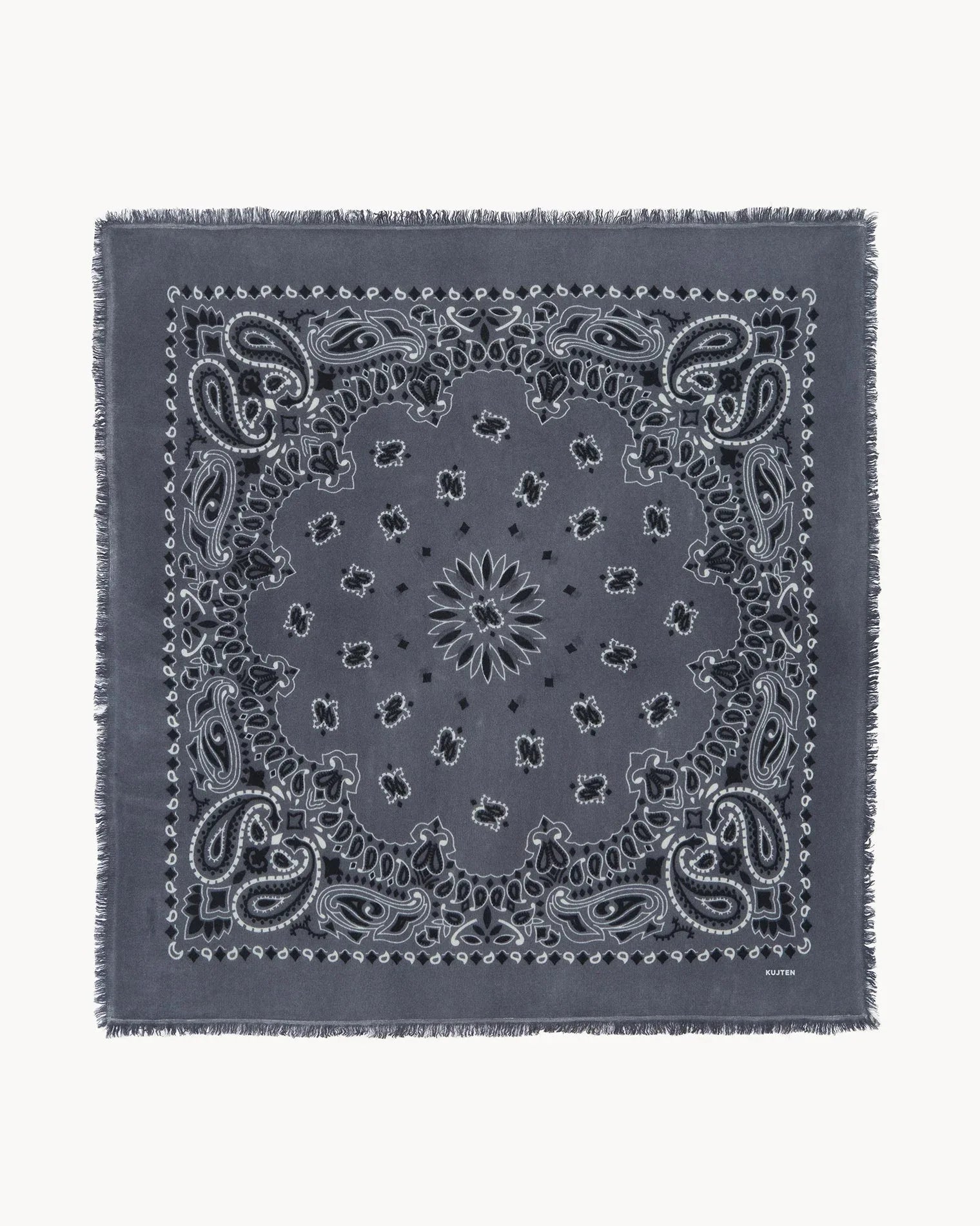 KUJTEN Large Bandana Hachiko Bico Flannel Gray – Bandana - Mind Türkiye