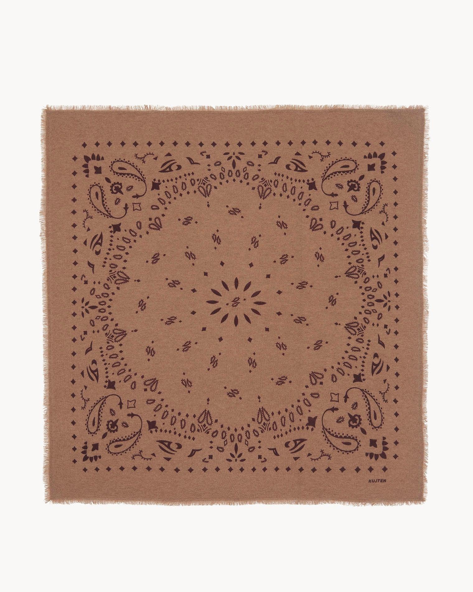 KUJTEN Bandana Hachiko Camel Bordeaux – Bandana