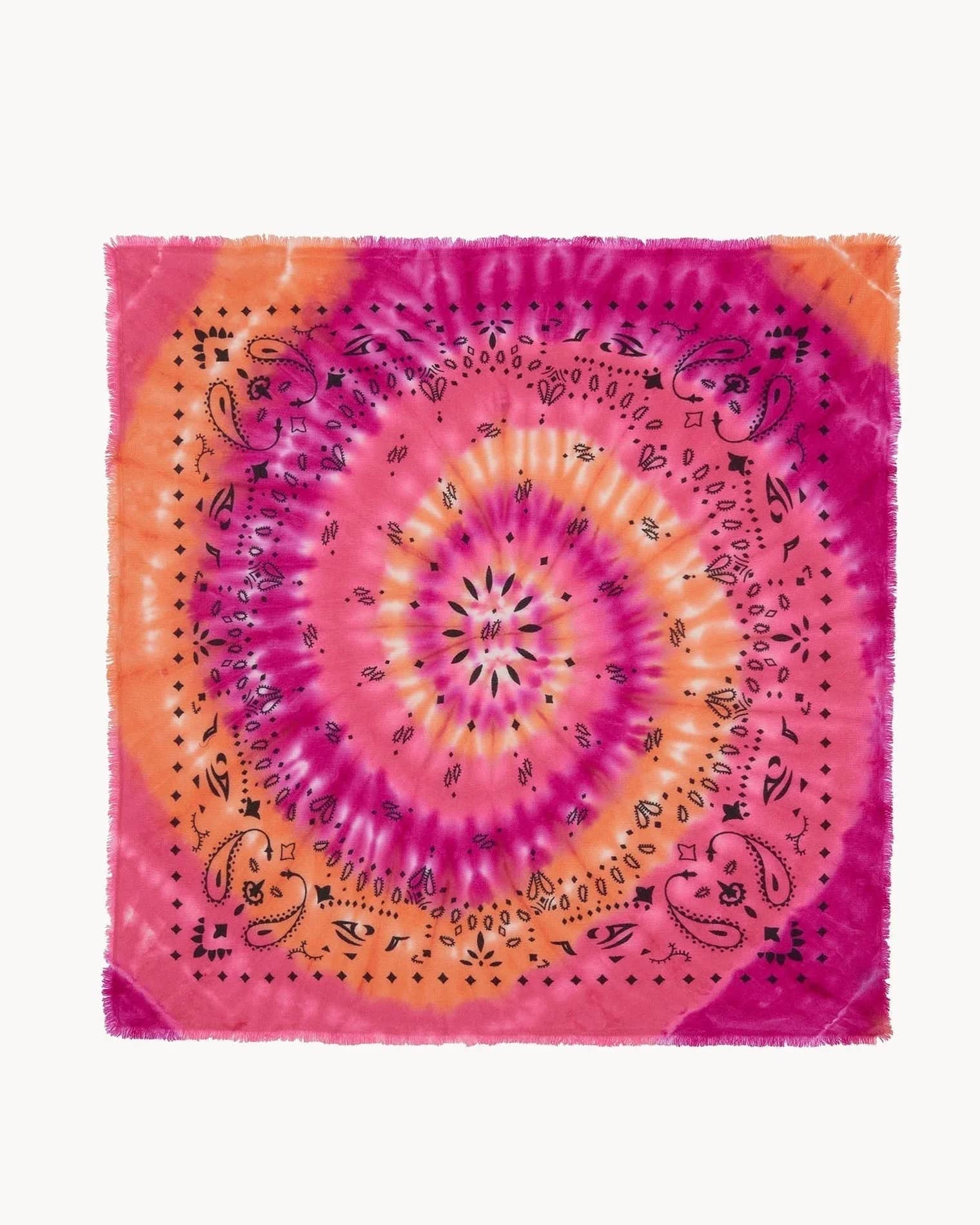 KUJTEN Large Bandana Hachiko Sunny Print Neon Pink – Bandana