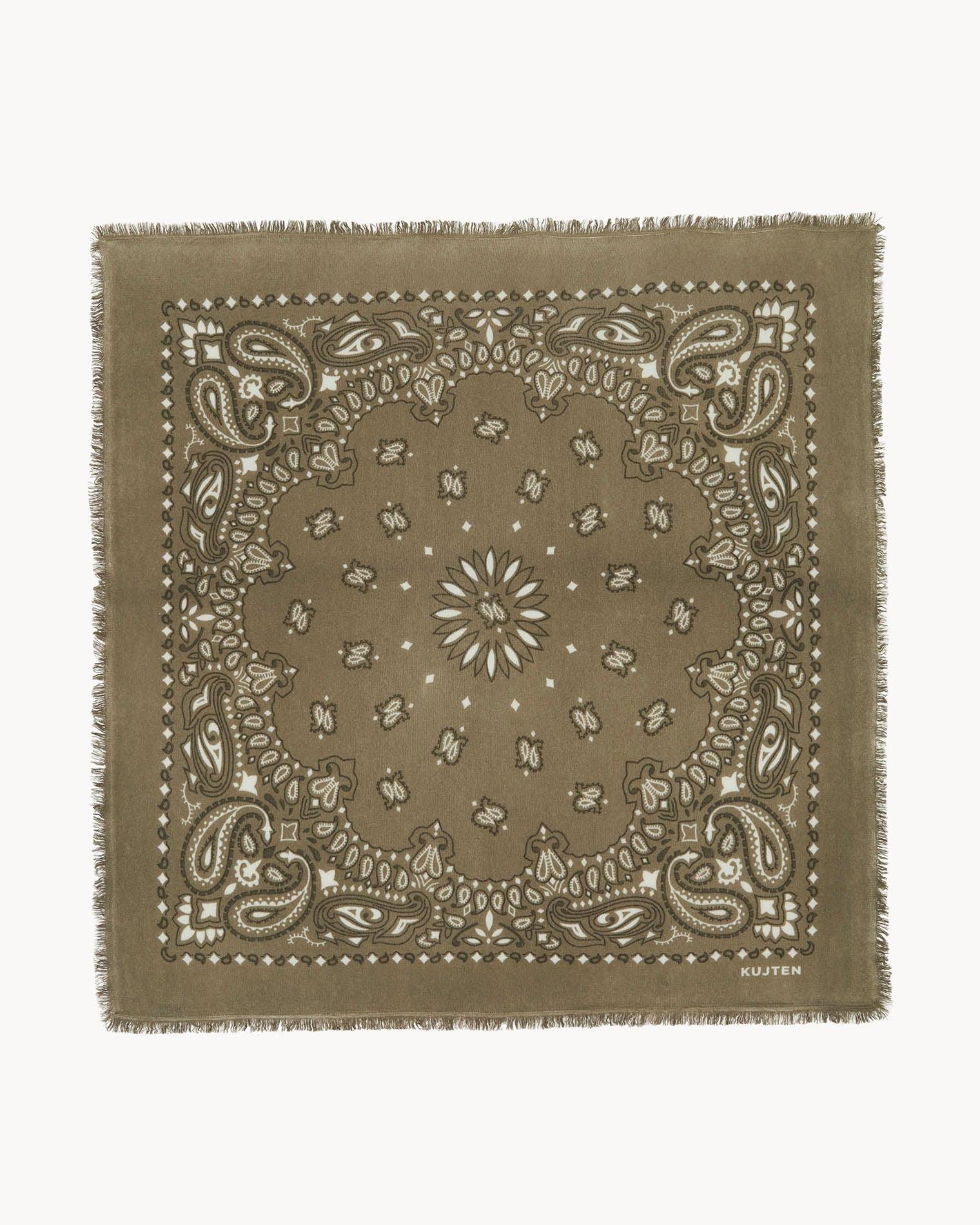 KUJTEN Large Bandana Hachiko Bico Marl Khaki – Bandana