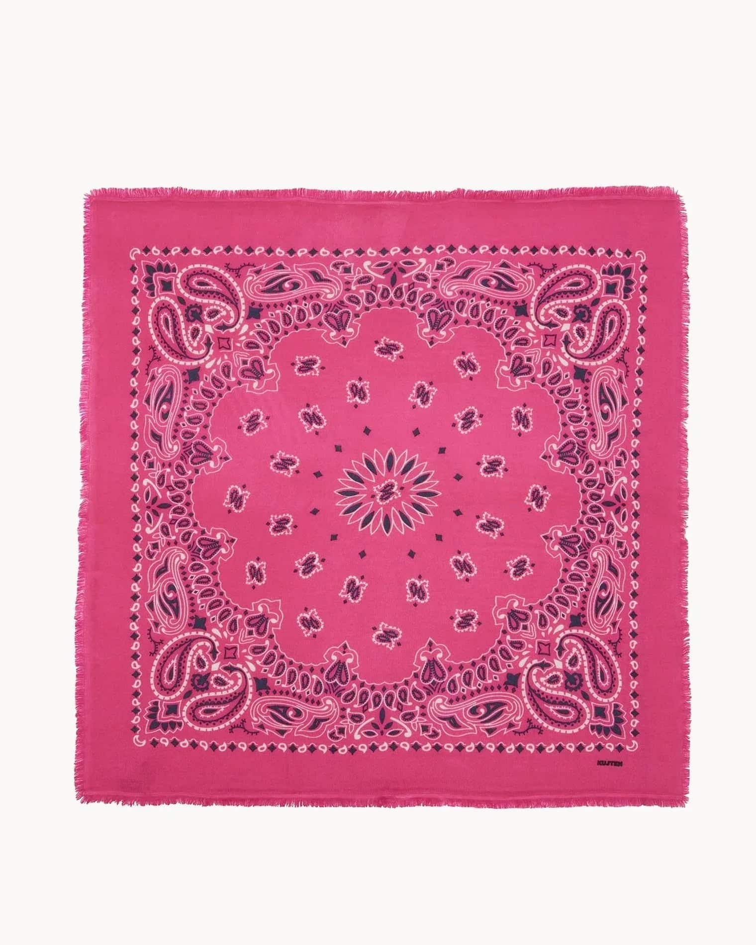 KUJTEN Large Bandana Hachiko Bico Fluorescent Pink – Bandana - Mind Türkiye