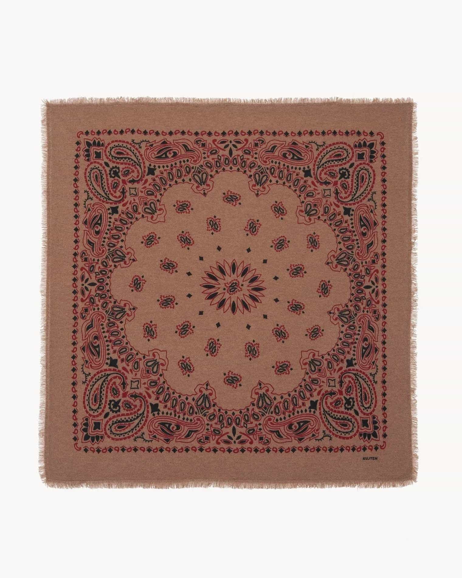 KUJTEN Large Bandana Hachiko Bico Camel Red – Bandana - Mind Türkiye