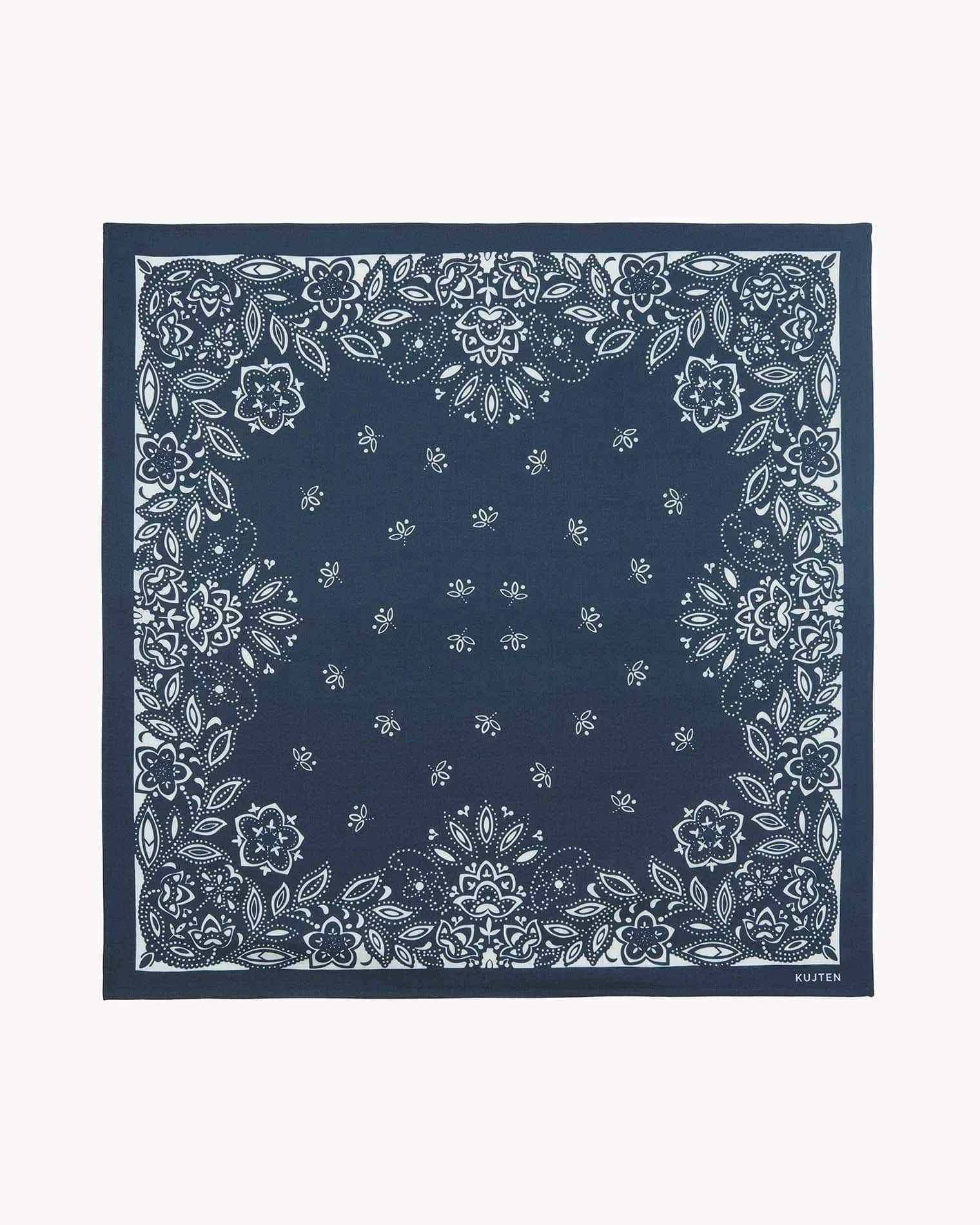 KUJTEN Large Bandana Helia Dark Navy Blue – Bandana - Mind Türkiye