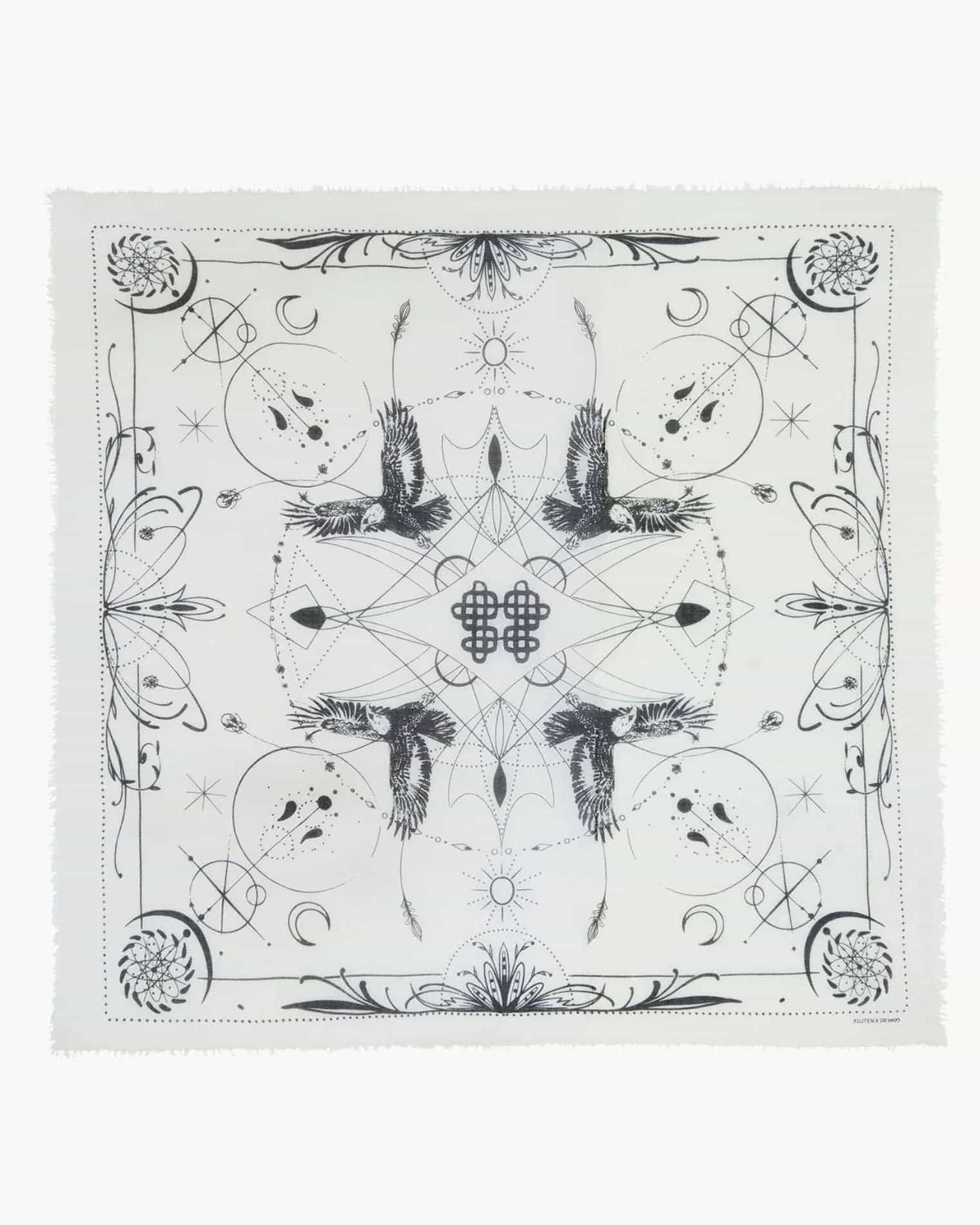 KUJTEN Large Bandana Ellis White – Bandana - Mind Türkiye