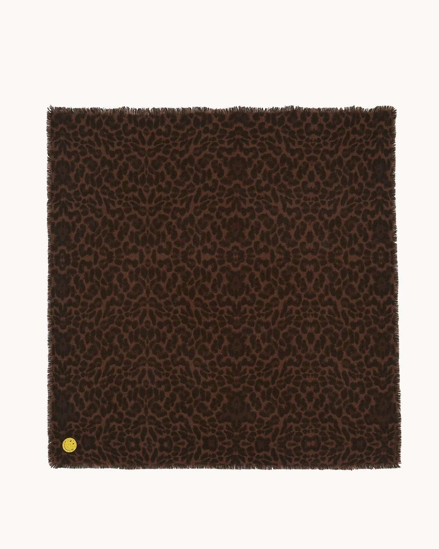 KUJTEN Large Bandana Hachiko Leo Smiley Leoprint Spicy Brown – Bandana - Mind Türkiye