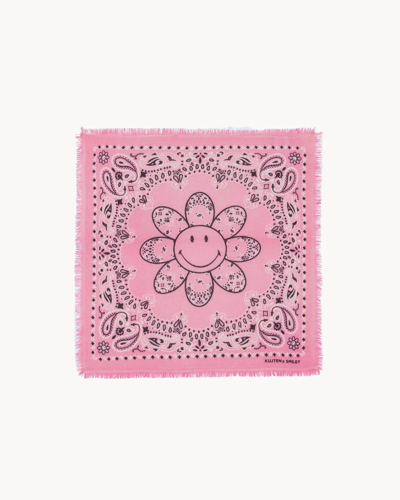KUJTEN Bandana Hachi Bico Smiley Bubblegum Pink – Bandana