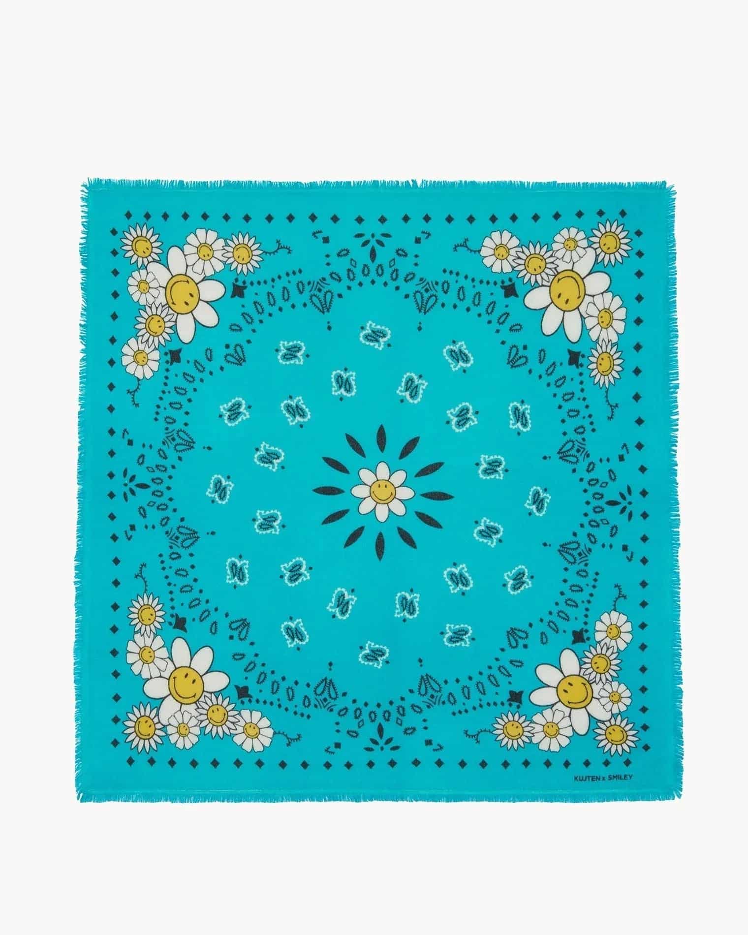 KUJTEN Bandana Hachiko Bico Smiley Turquoise Green – Bandana - Mind Türkiye