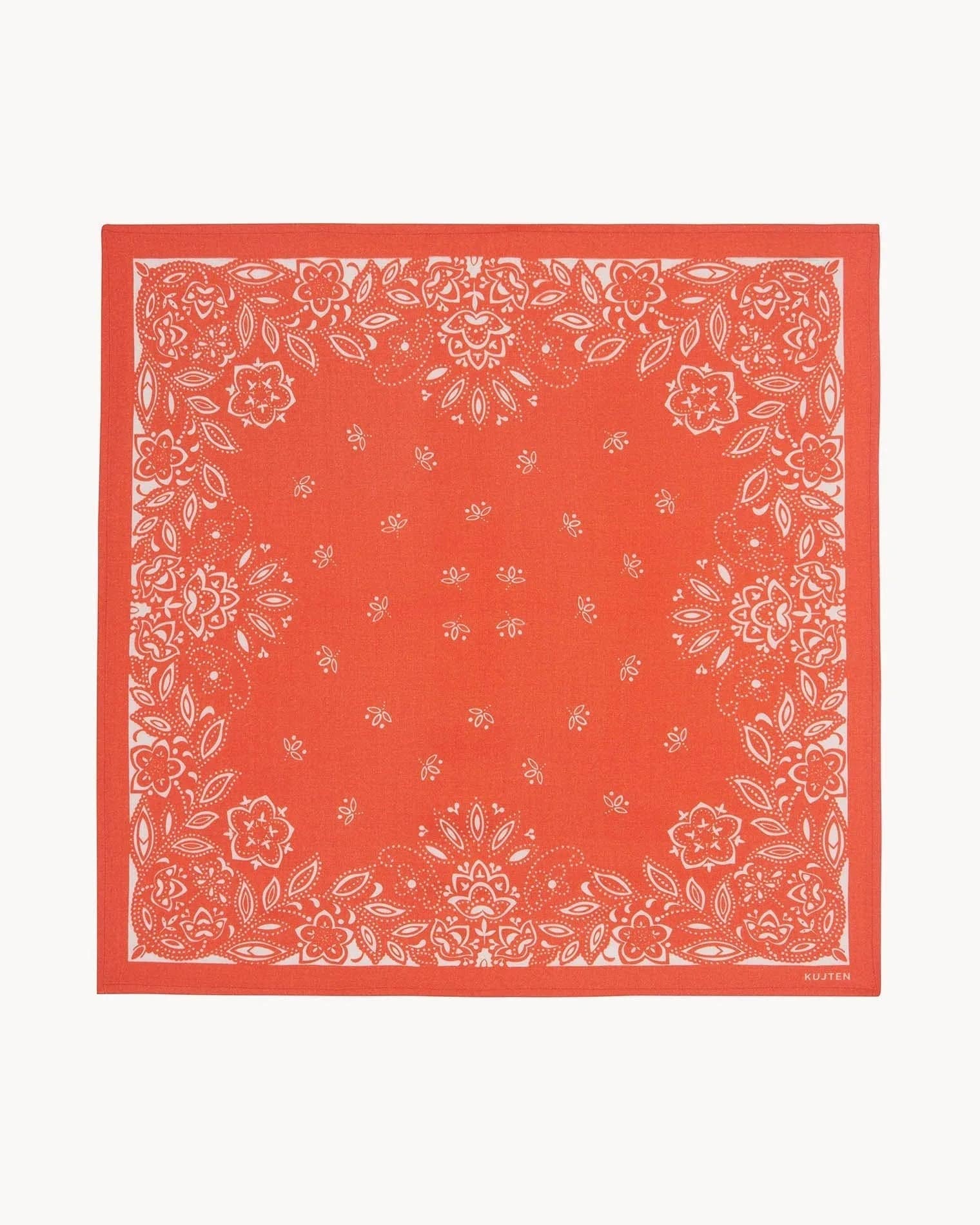 KUJTEN Small Bandana Heli Hibiscus Orange – Bandana - Mind Türkiye