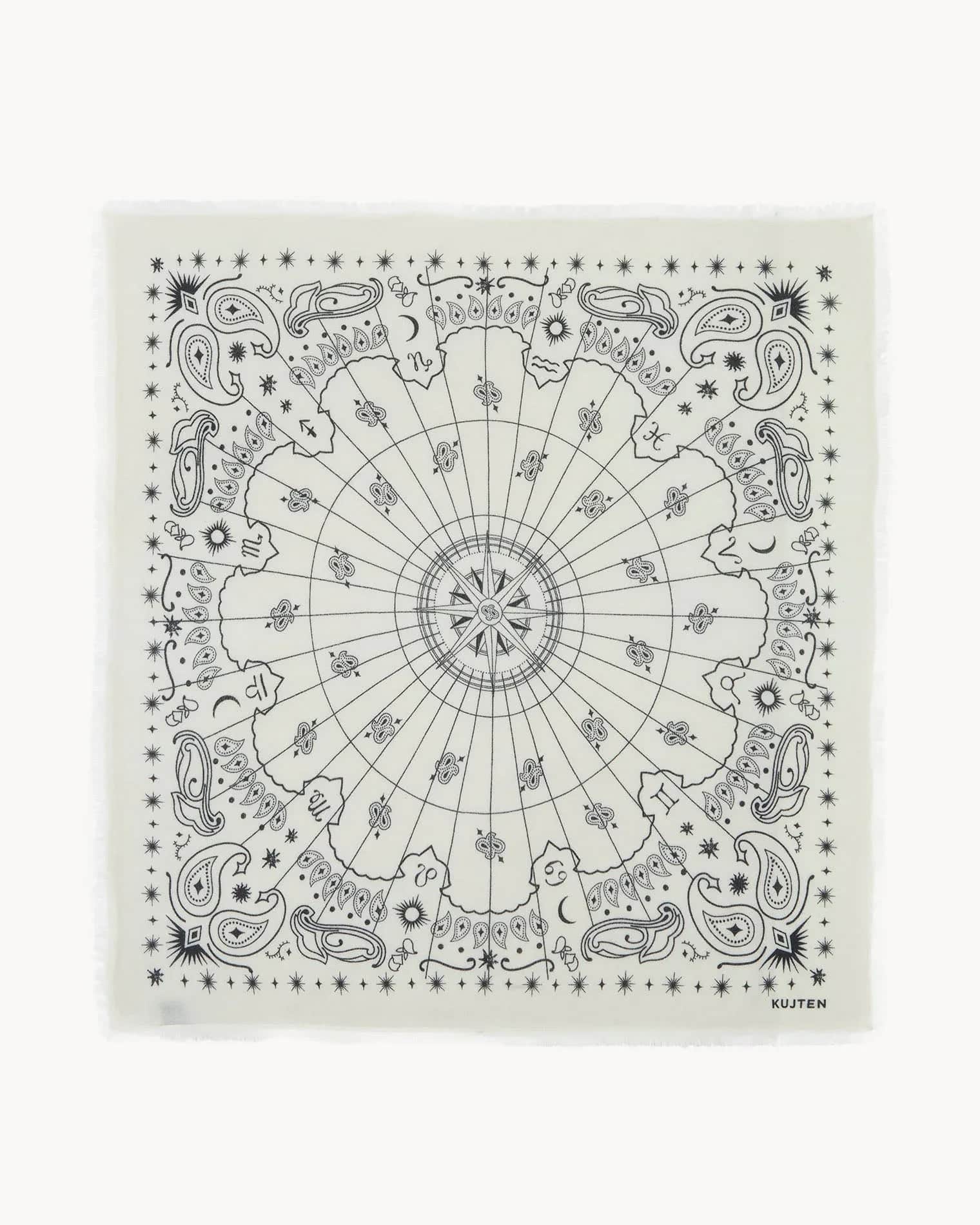 KUJTEN Extra Large Bandana Effy Astro White – Bandana - Mind Türkiye