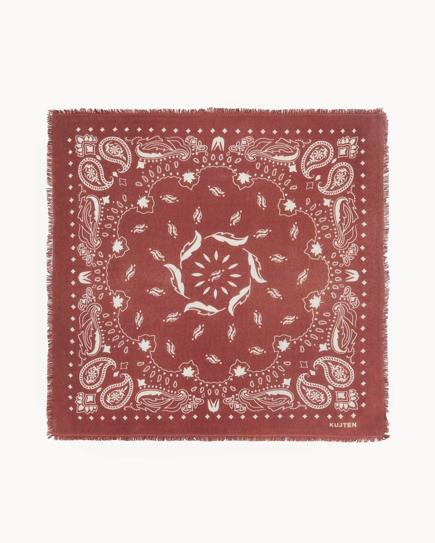 KUJTEN Large Bandana Hachiko Feather Earth Burgundy – Bandana - Mind Türkiye
