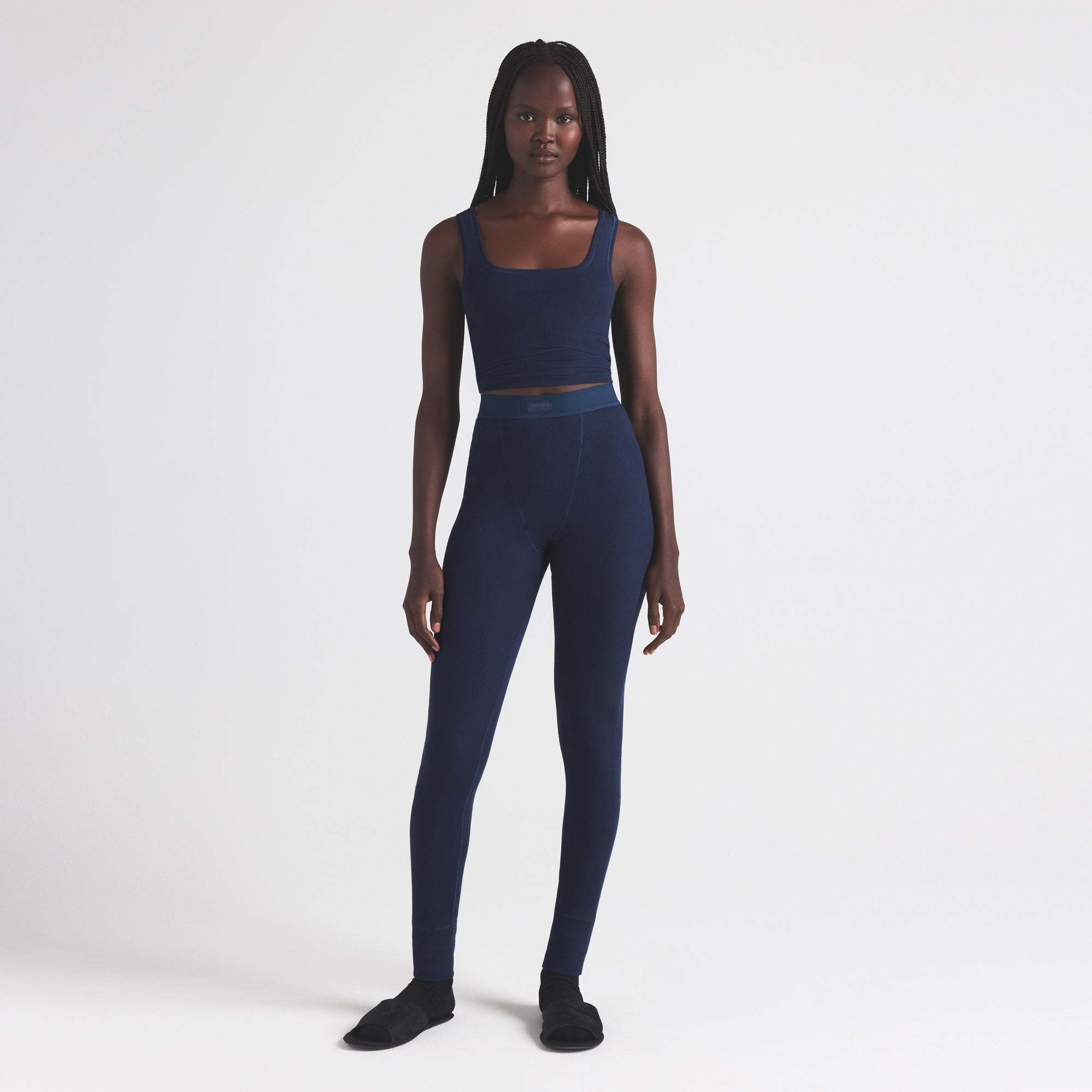 SKIMS COTTON RIB TANK | NAVY - Mind Türkiye