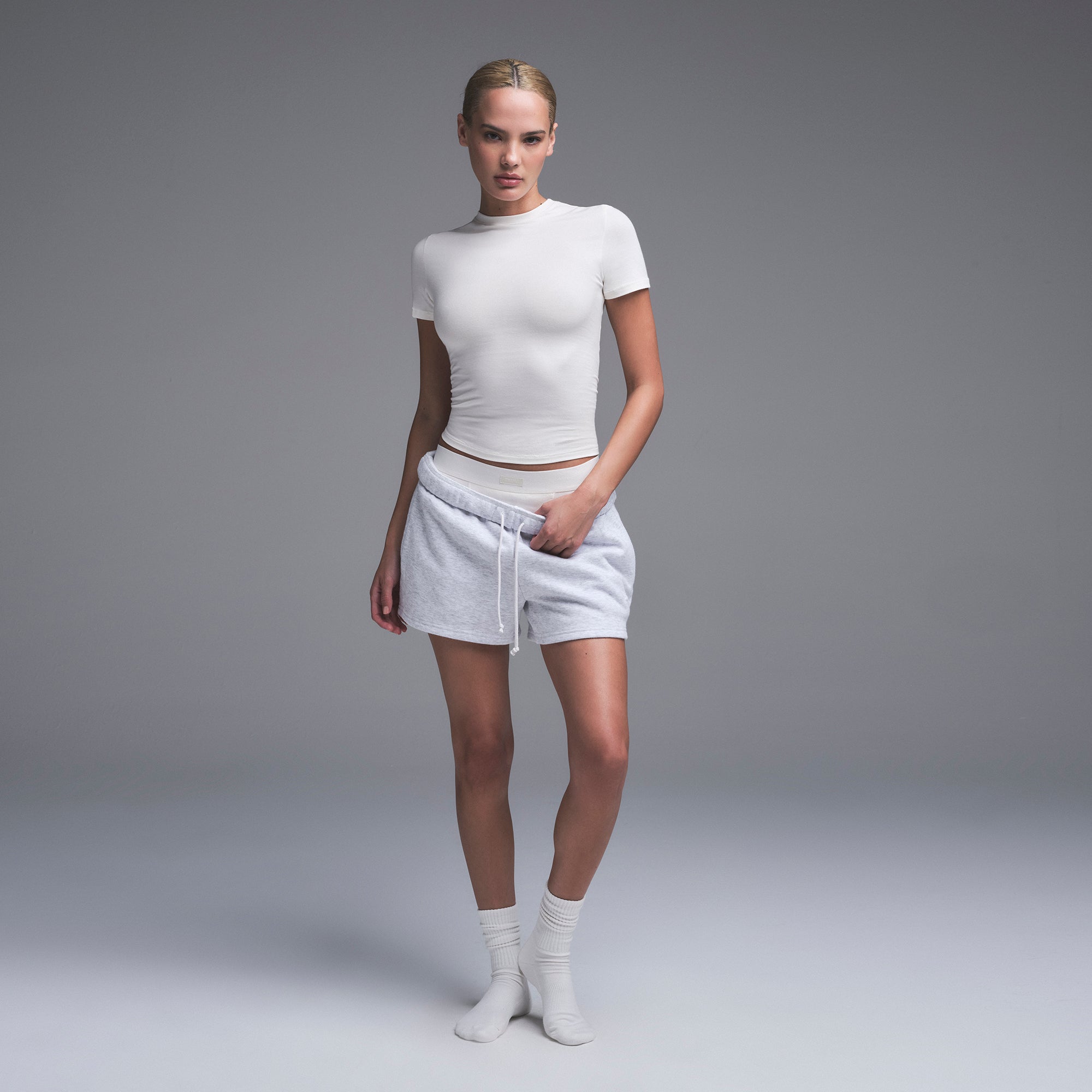 SKIMS COTTON JERSEY T-SHIRT | MARBLE - Mind Türkiye