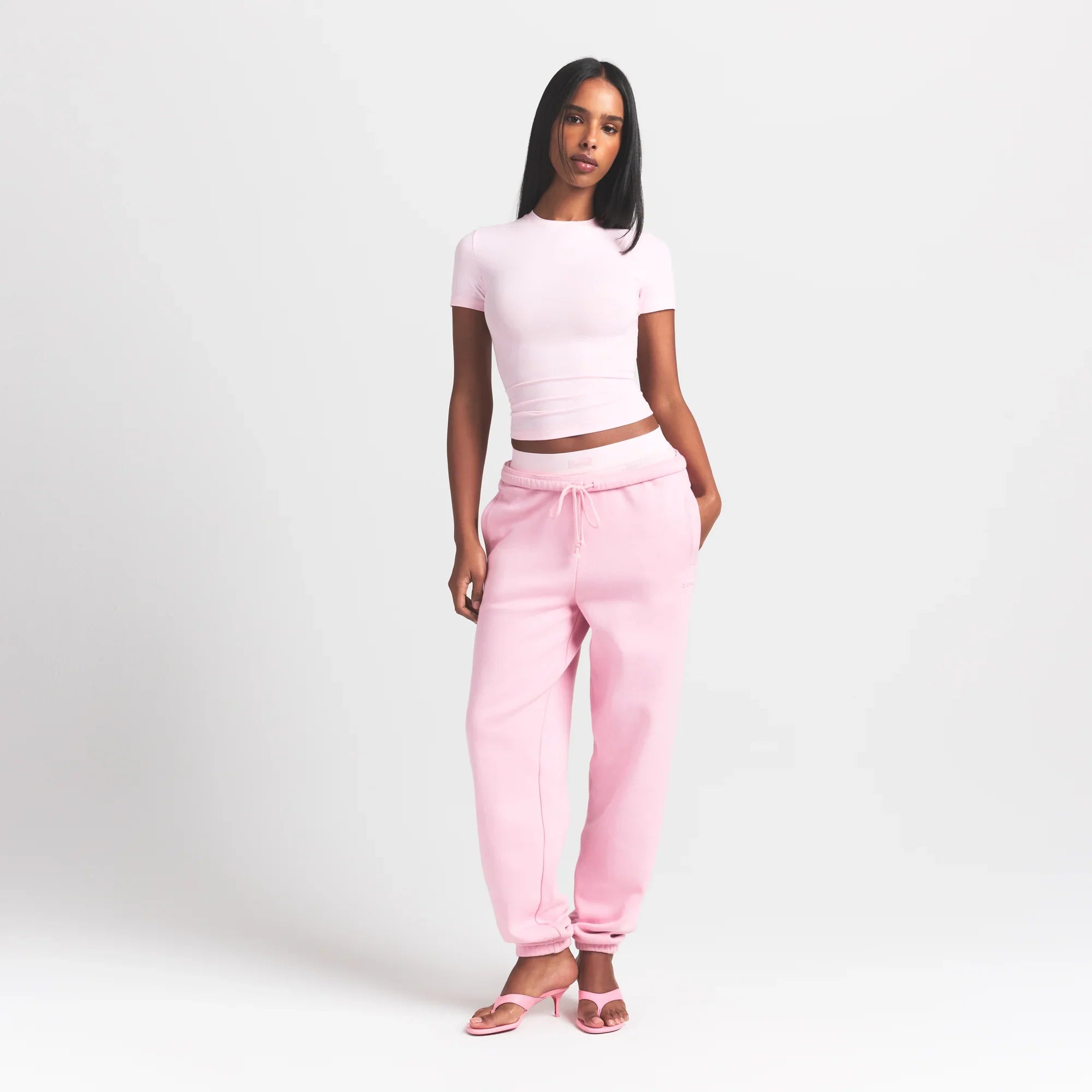 SKIMS COTTON RIB T-SHIRT | CHERRY BLOSSOM - Mind Türkiye