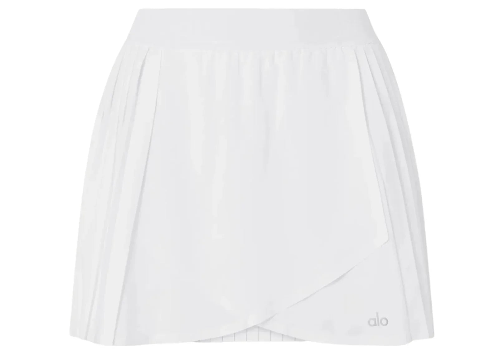 Alo Yoga Aces Wrap-Effect Pleated Tennis Skirt White - Mind Türkiye