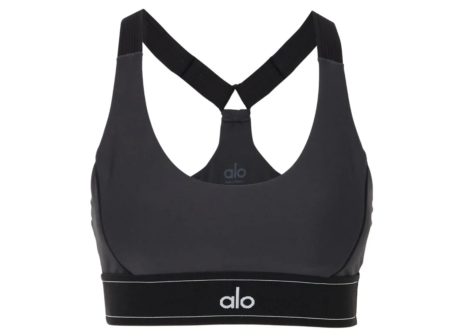 Alo Yoga Airlift Suit Up Sports Bra Anthracite Black - Mind Türkiye