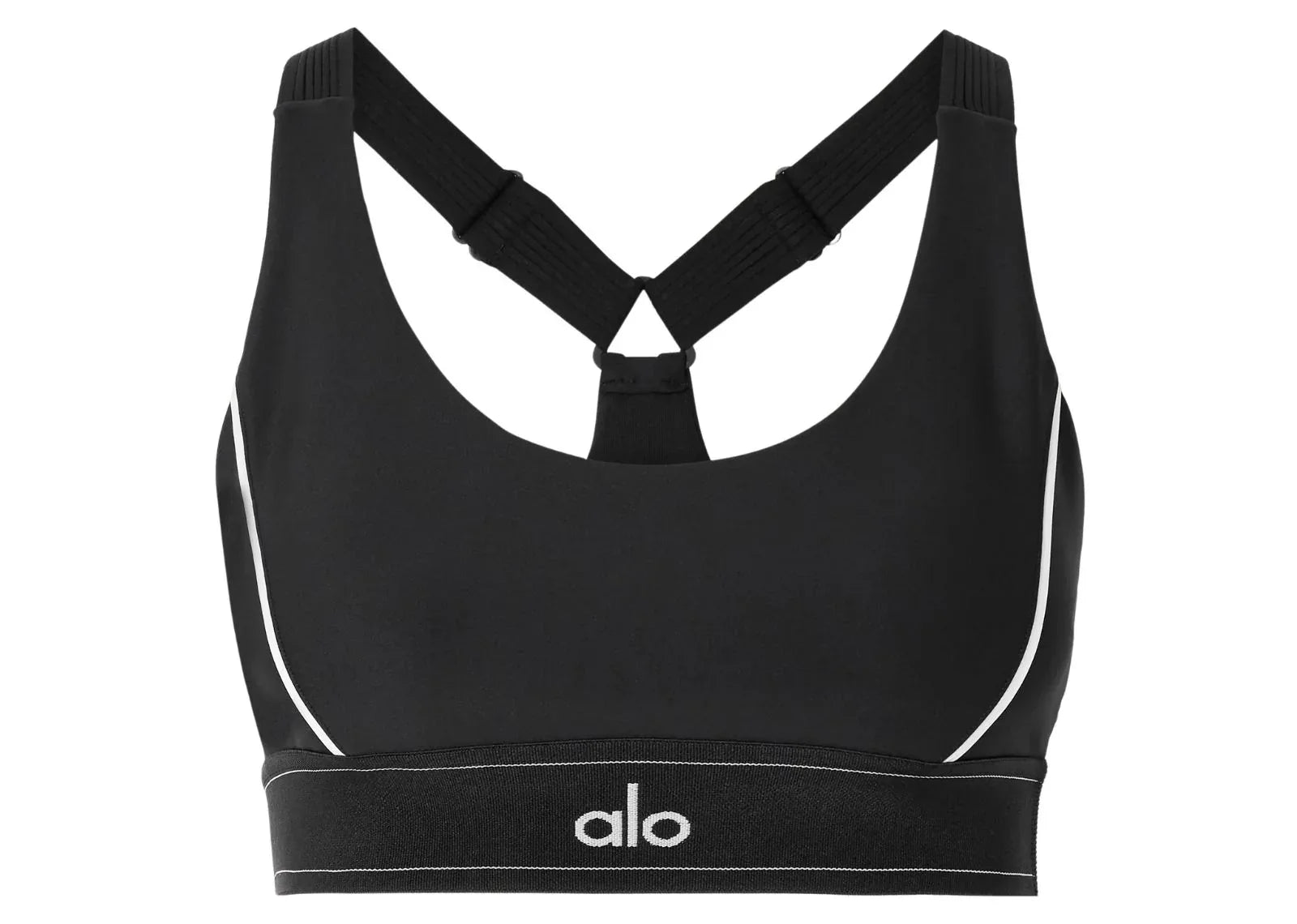 Alo Yoga Airlift Suit Up Sports Bra Black White - Mind Türkiye