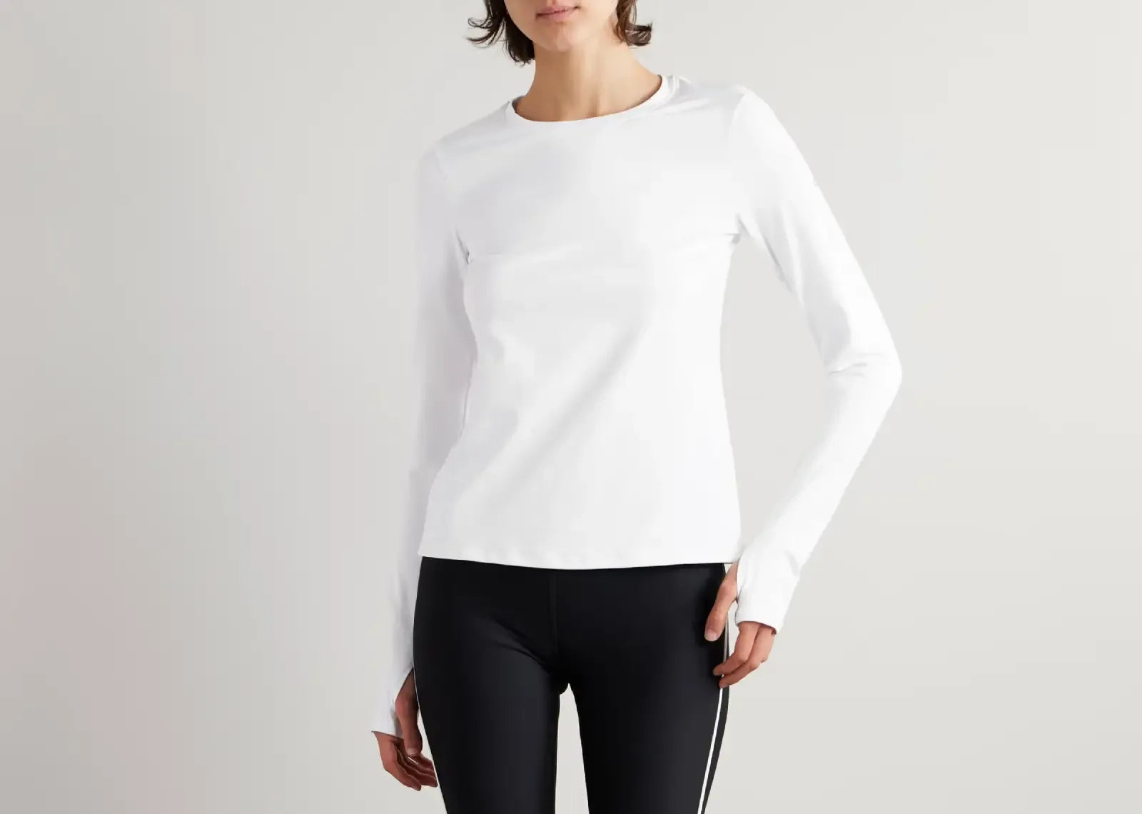 Alo Yoga Alosoft Finesse Long Sleeve White - Mind Türkiye
