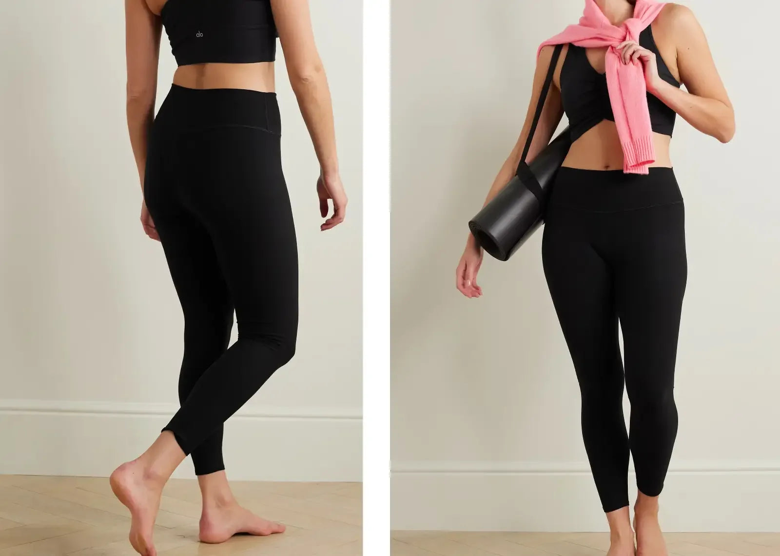 Alo Yoga Alosoft Stretch-Knit 7/8 Leggings Black - Mind Türkiye