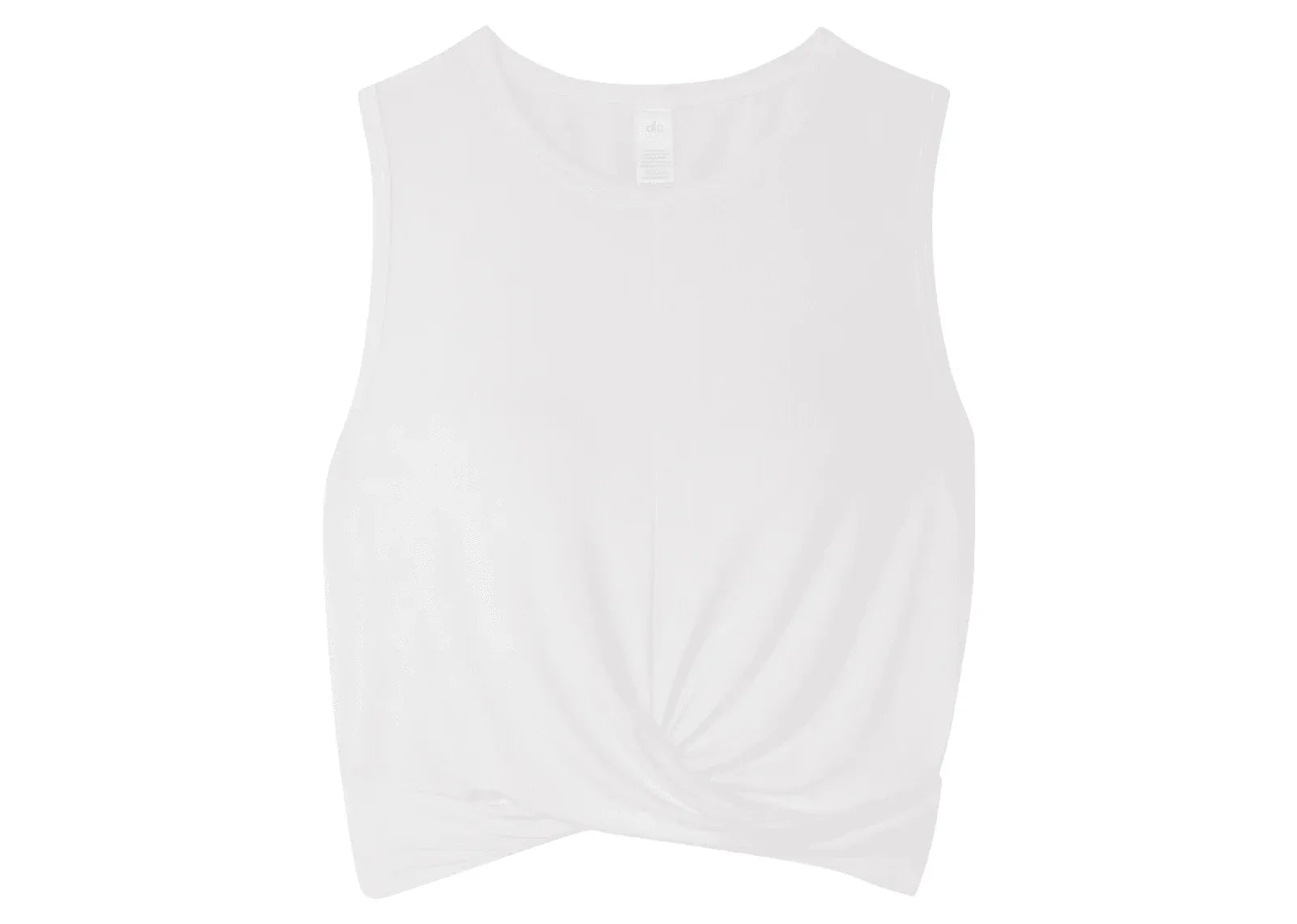 Alo Yoga Cover Cropped Draped Jersey Tank White - Mind Türkiye