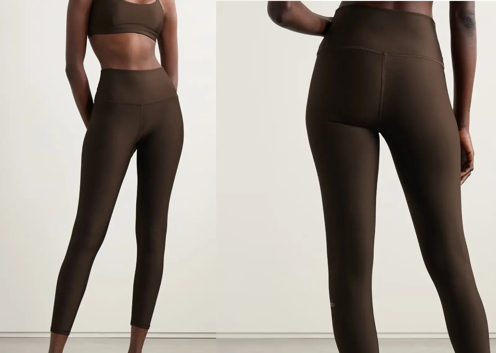 Alo Yoga Cropped Airlift Leggings Brown - Mind Türkiye