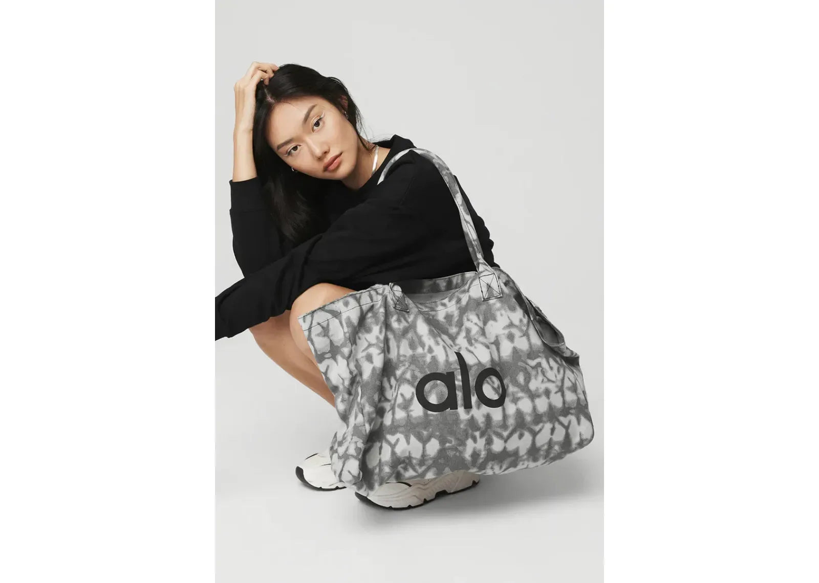 Alo Yoga Iconic Shopper Tote Bag Grey Tiedye - Mind Türkiye