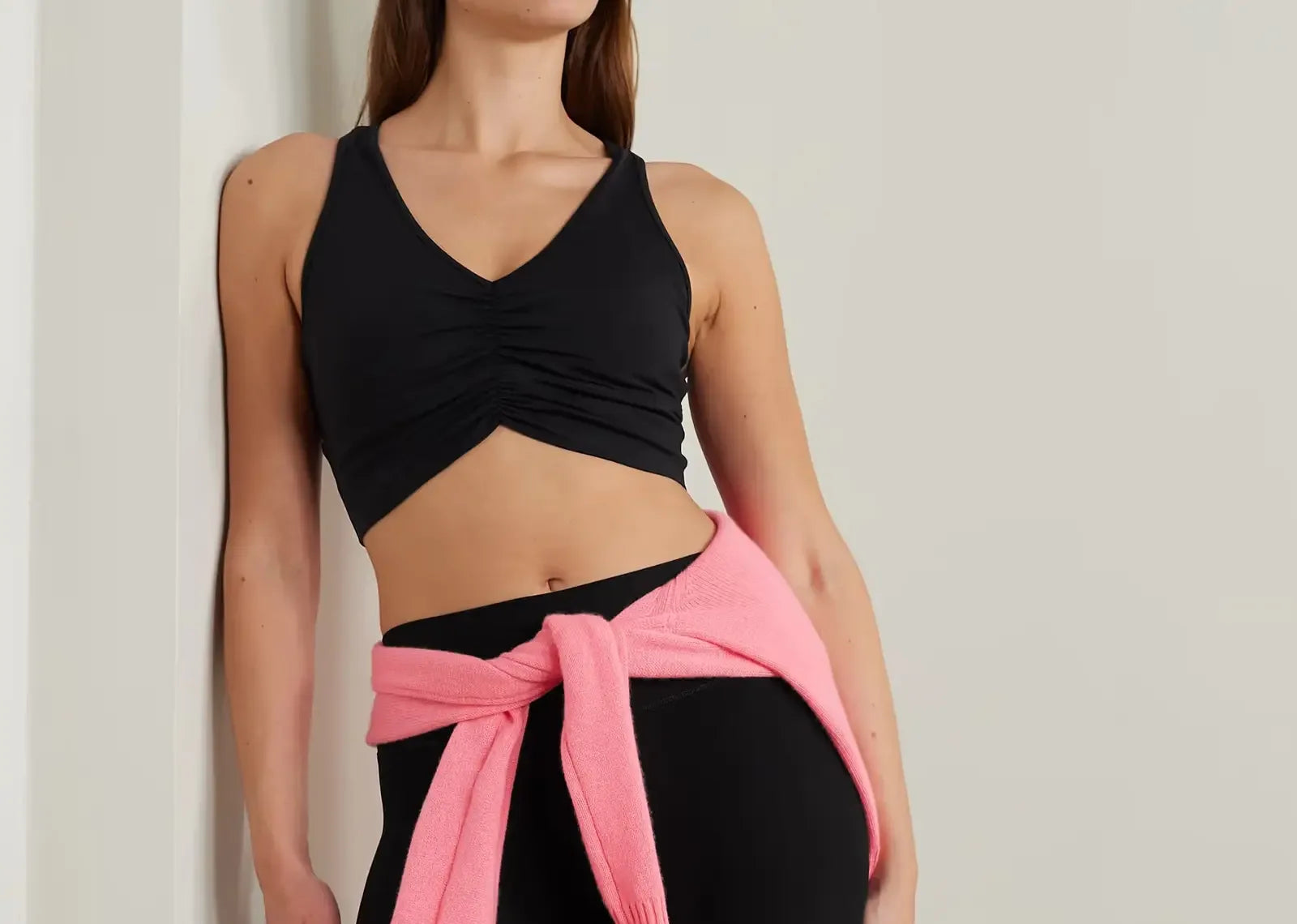 Alo Yoga Wild Thing Ruched Airbrush Sports Bra Black - Mind Türkiye