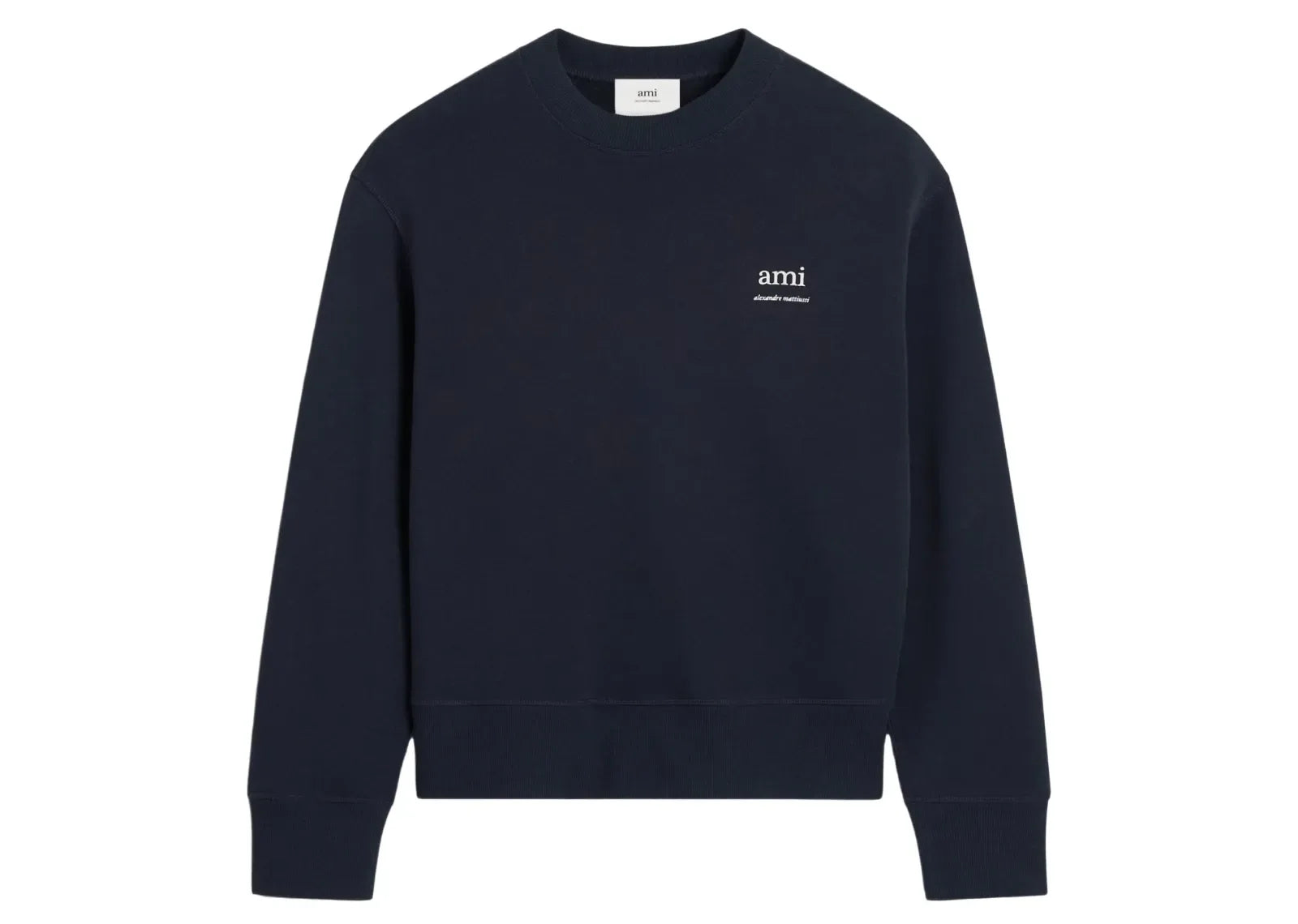 Ami Paris Ami Alexandre Mattiussi Print Sweatshirt Navy Blue - Mind Türkiye
