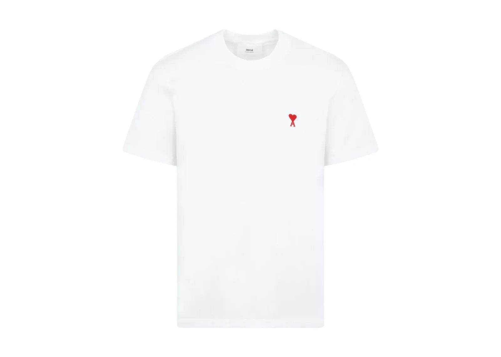 Ami Paris Ami De Coeur Classic Fit T-Shirt White/Red - Mind Türkiye