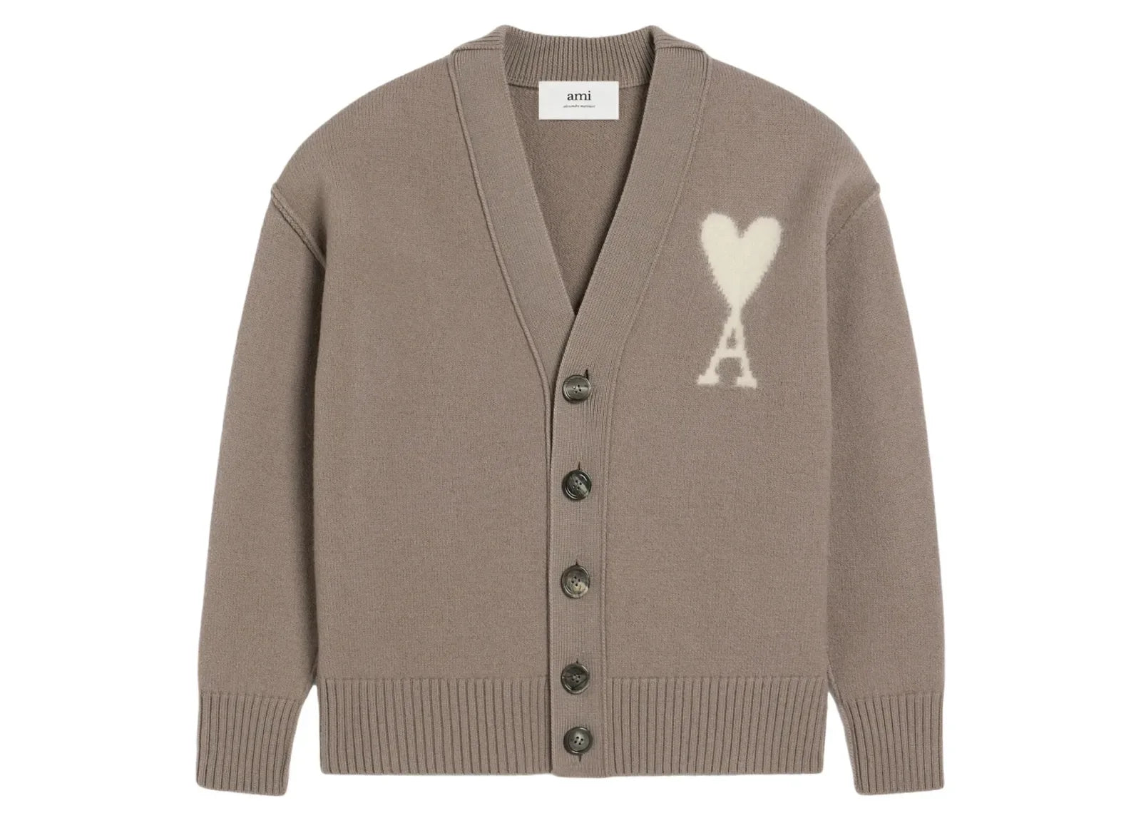 Ami Paris Ami De Coeur Cardigan Ash Grey - Mind Türkiye