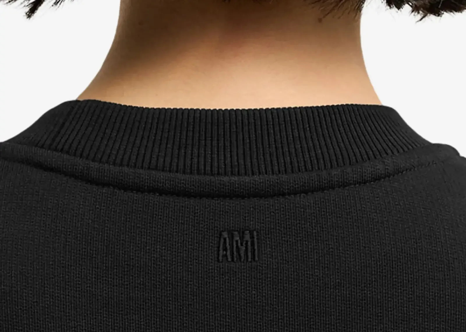Ami Paris Logo Embroidered Sweatshirt Black - Mind Türkiye