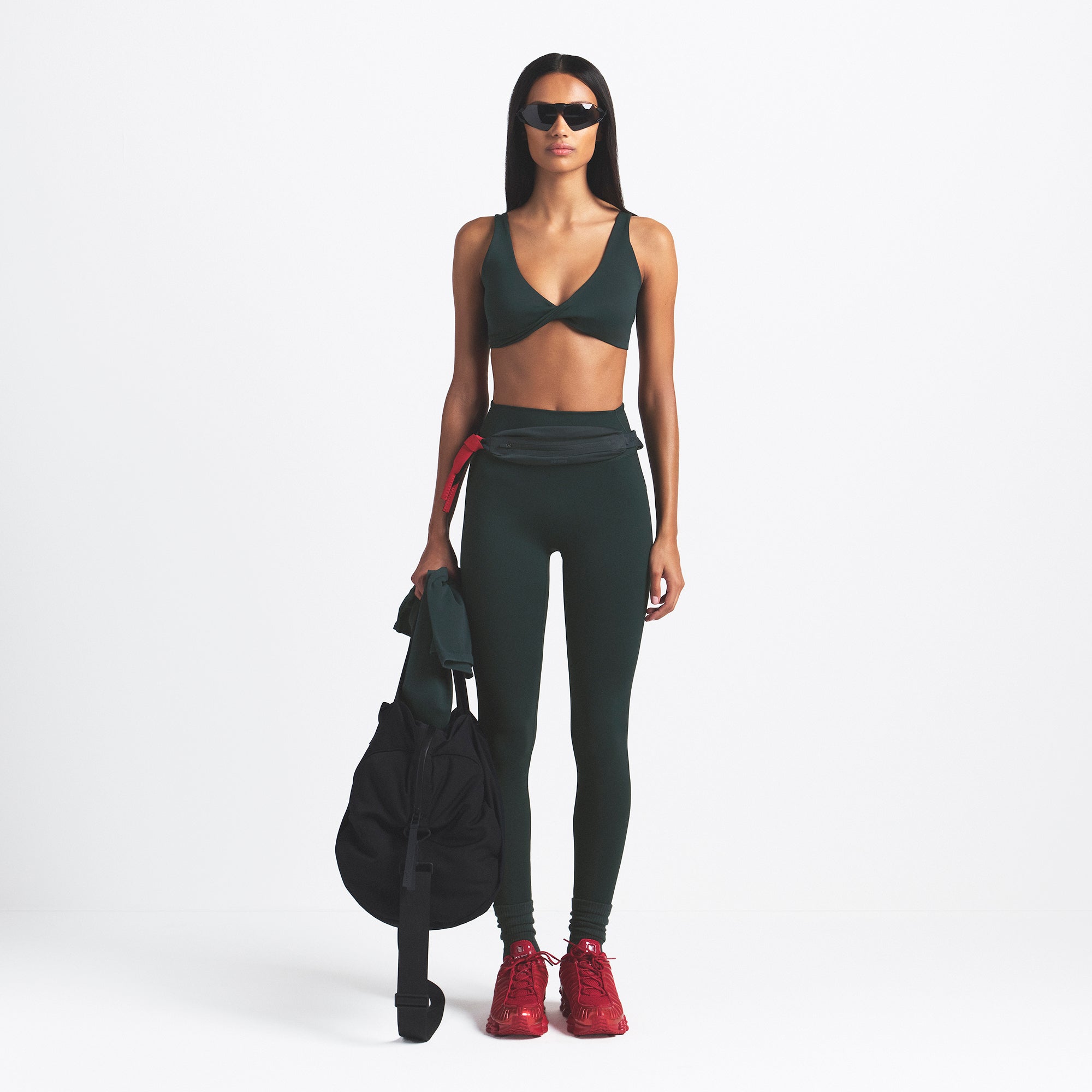 NikeSKIMS MATTE TWIST-FRONT BRA | DARK TEAL - Mind Türkiye