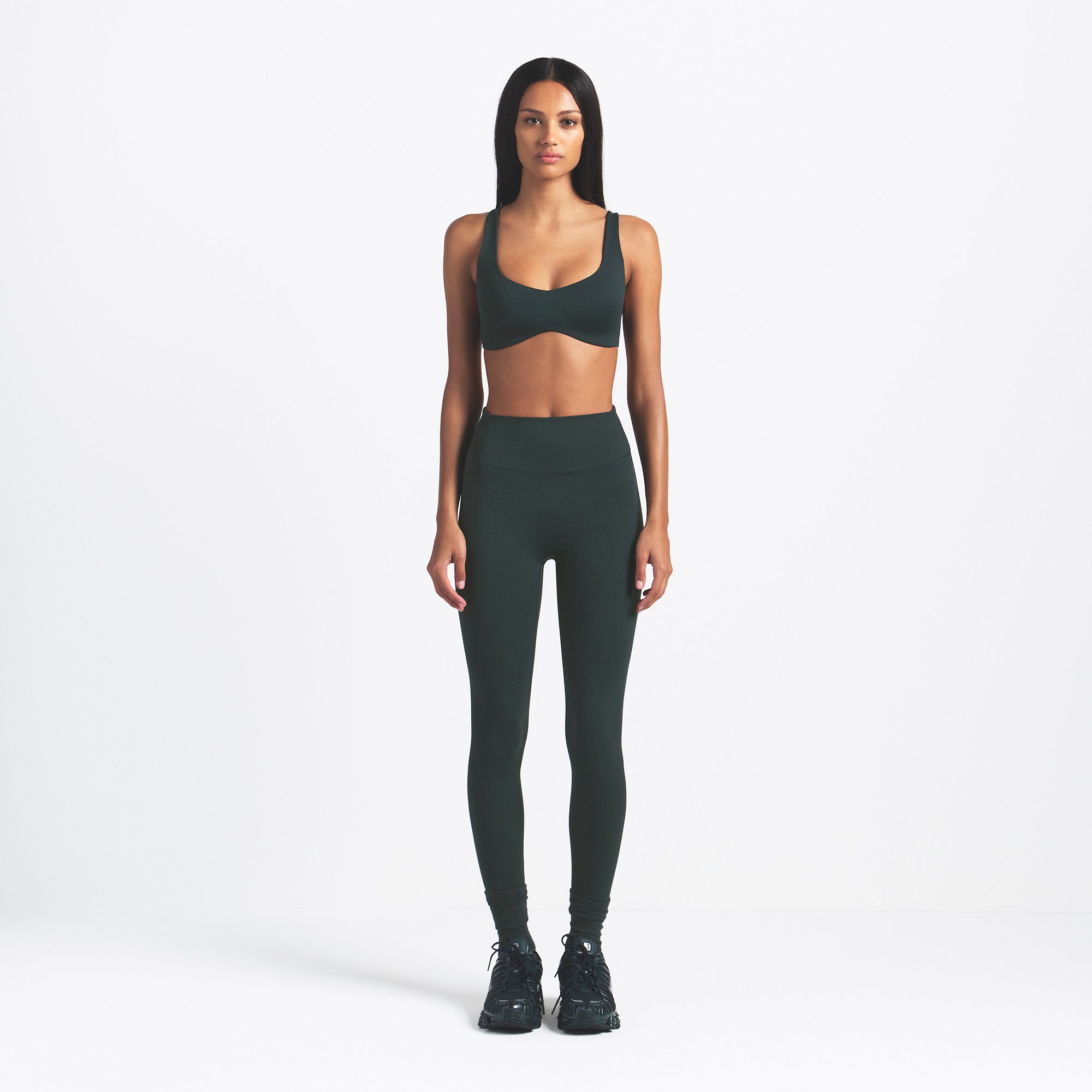 NikeSKIMS MATTE SHAPING SCOOP BRA | DARK TEAL - Mind Türkiye