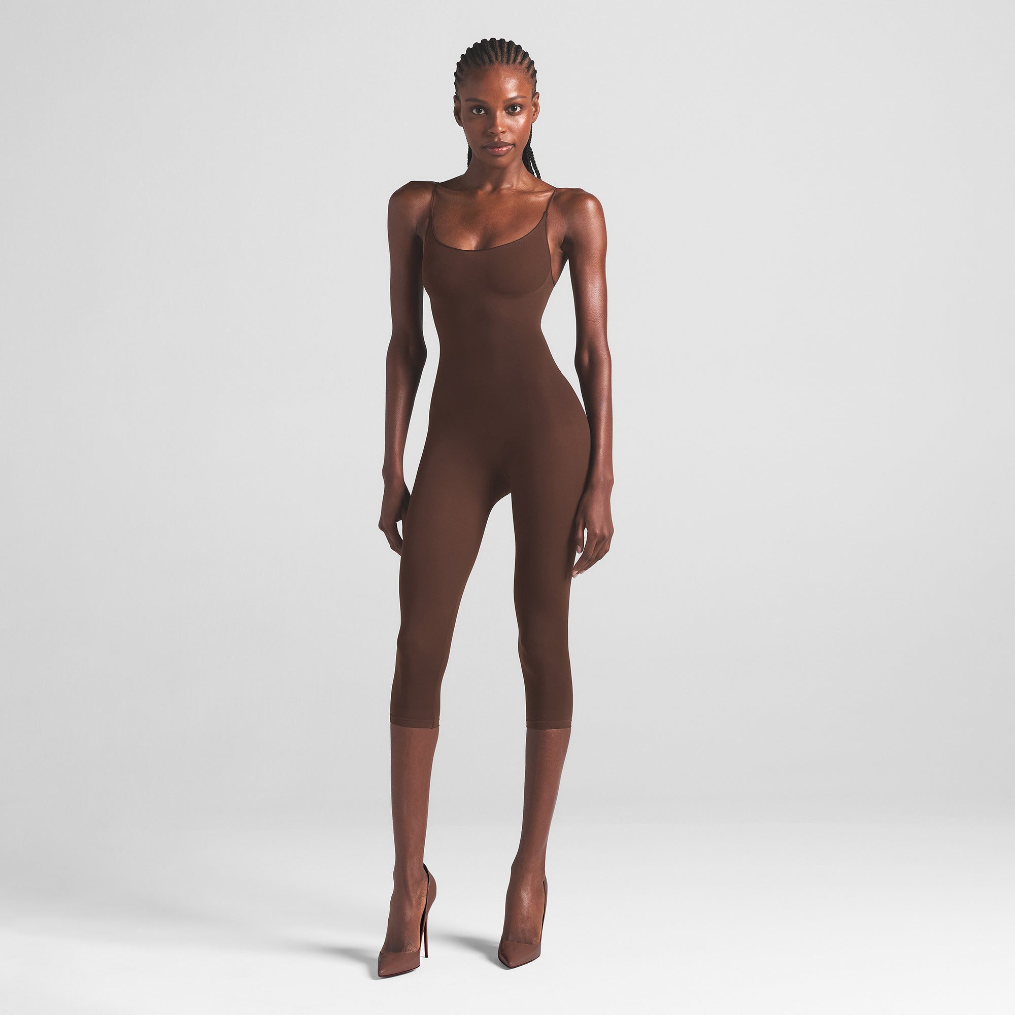 SKIMS SHEER SEAMLESS CATSUIT | COCOA - Mind Türkiye