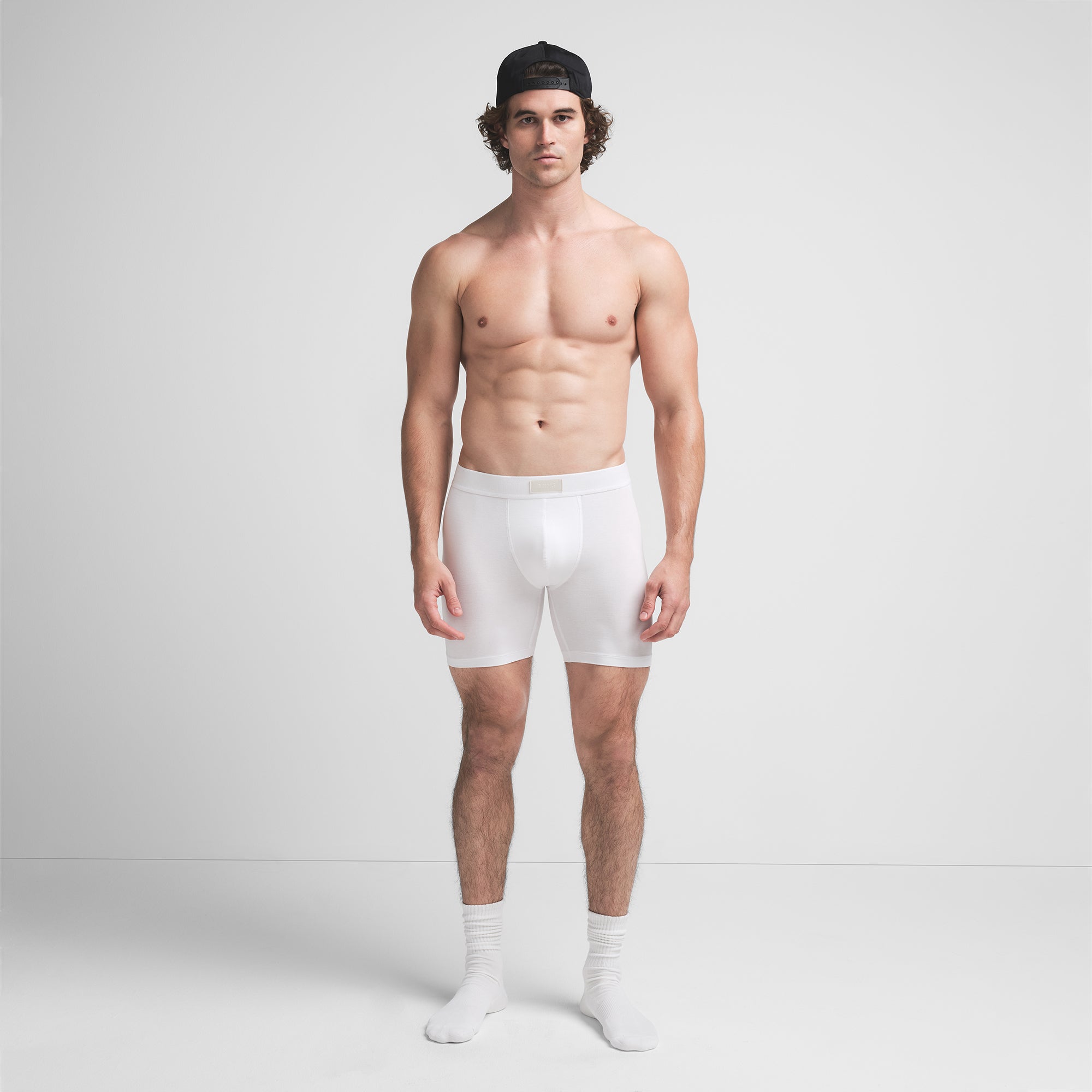 SKIMS COTTON MENS 5″ BOXER BRIEF | CHALK - Mind Türkiye