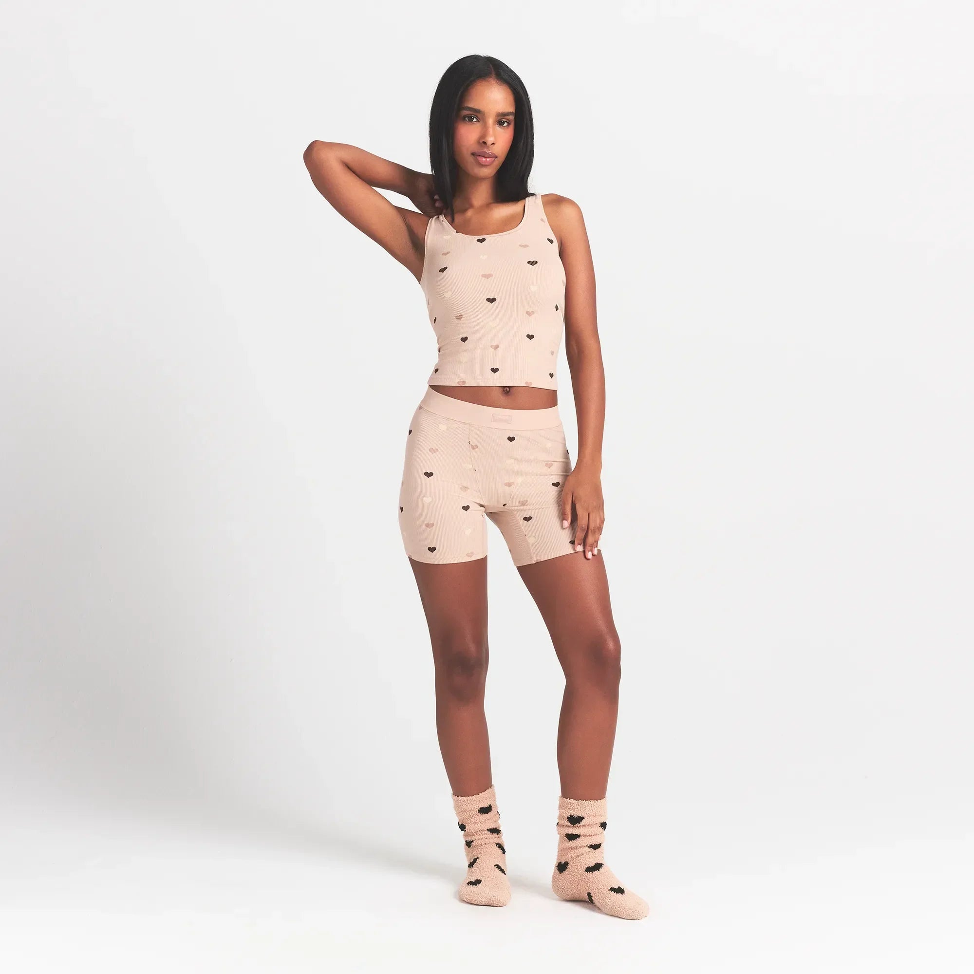 SKIMS SOFT LOUNGE BOXER | MICA MINI HEART HALFDROP - Mind Türkiye