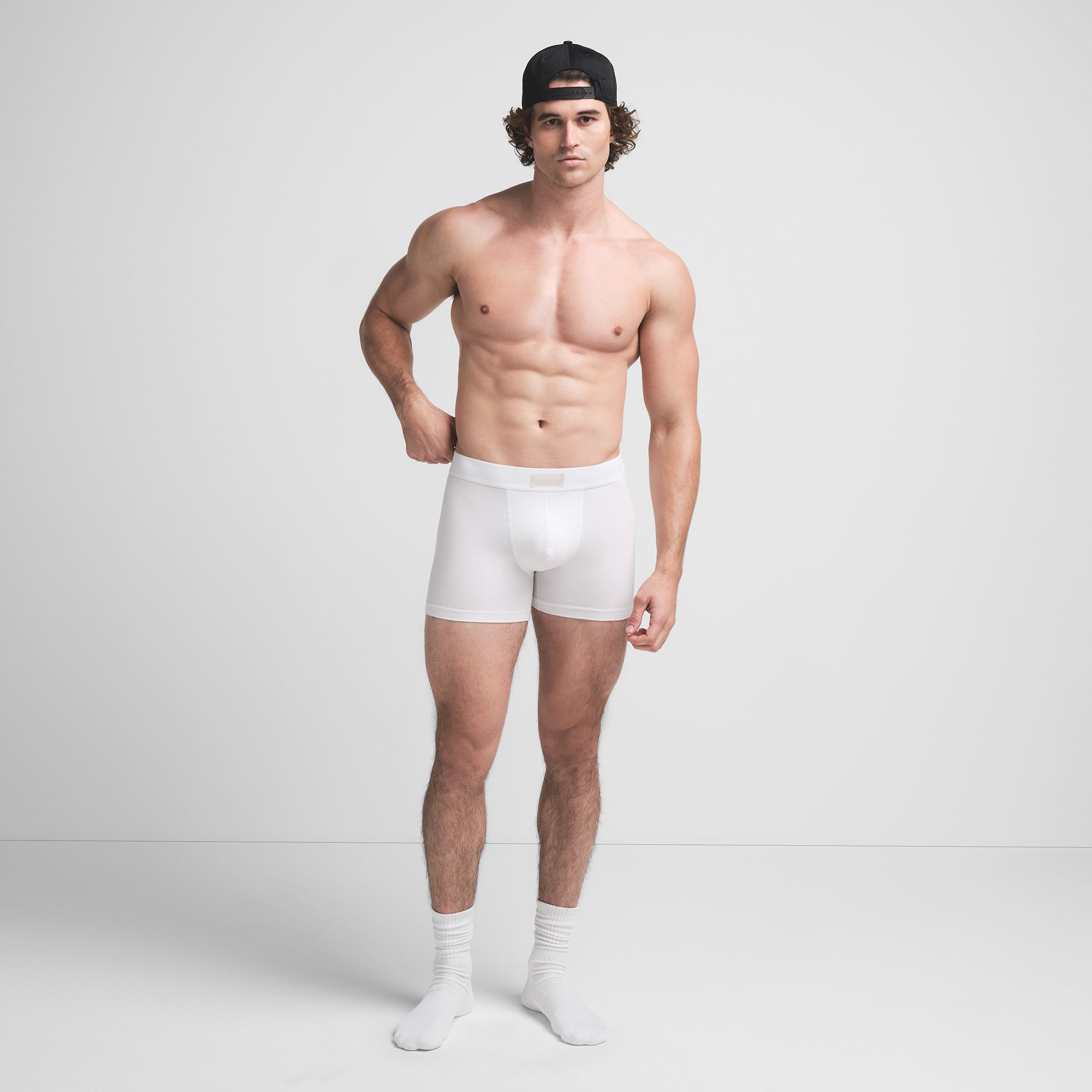 SKIMS COTTON MENS 3″ BOXER BRIEF | CHALK - Mind Türkiye