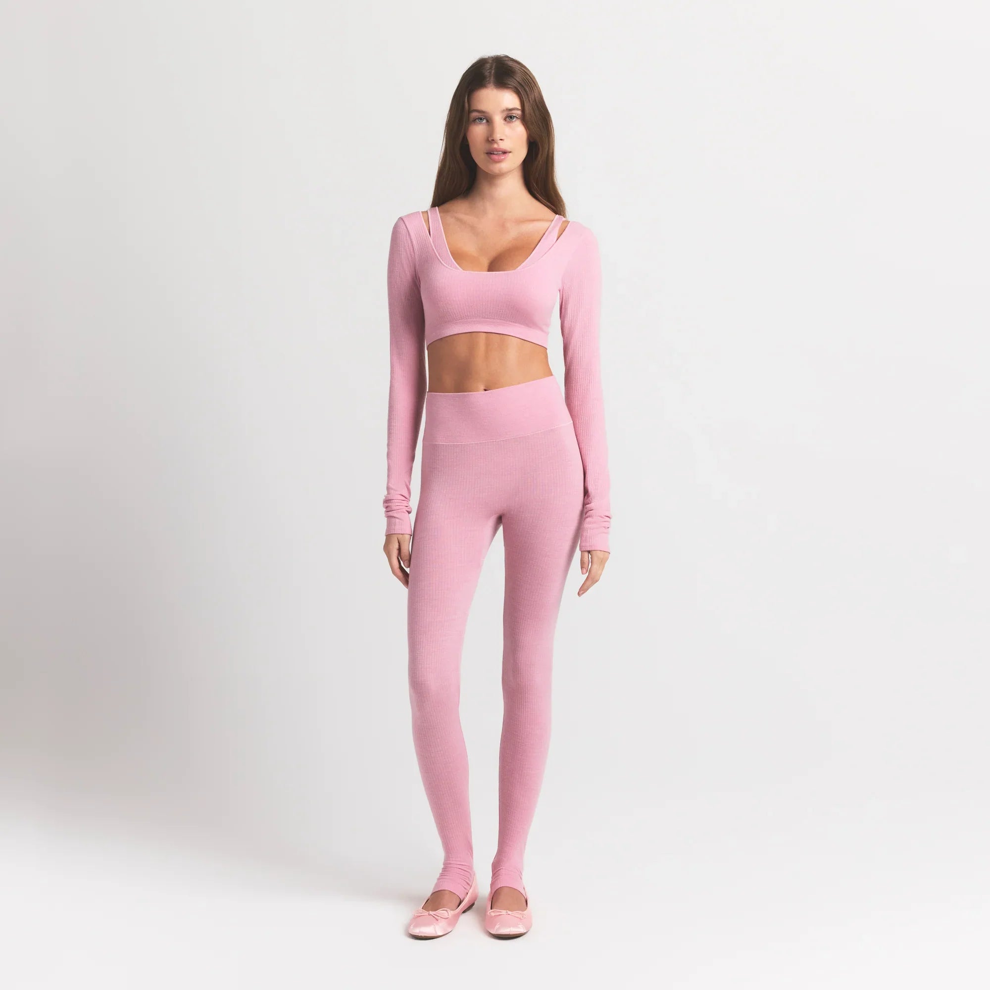 SKIMS WOOL RIB HIGH-WAISTED LEGGING | HALITE - Mind Türkiye