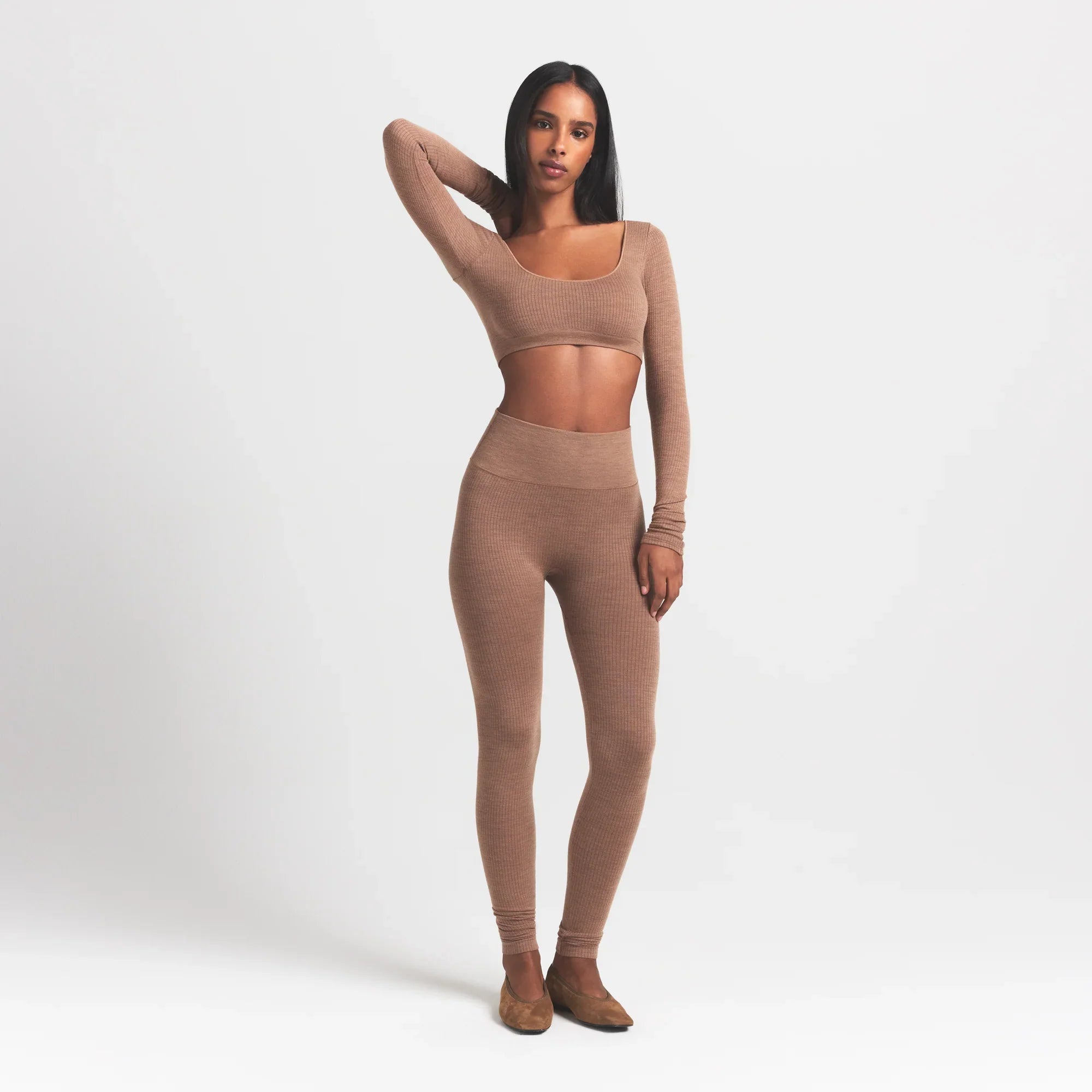 SKIMS WOOL RIB HIGH-WAISTED LEGGING | SIENNA - Mind Türkiye