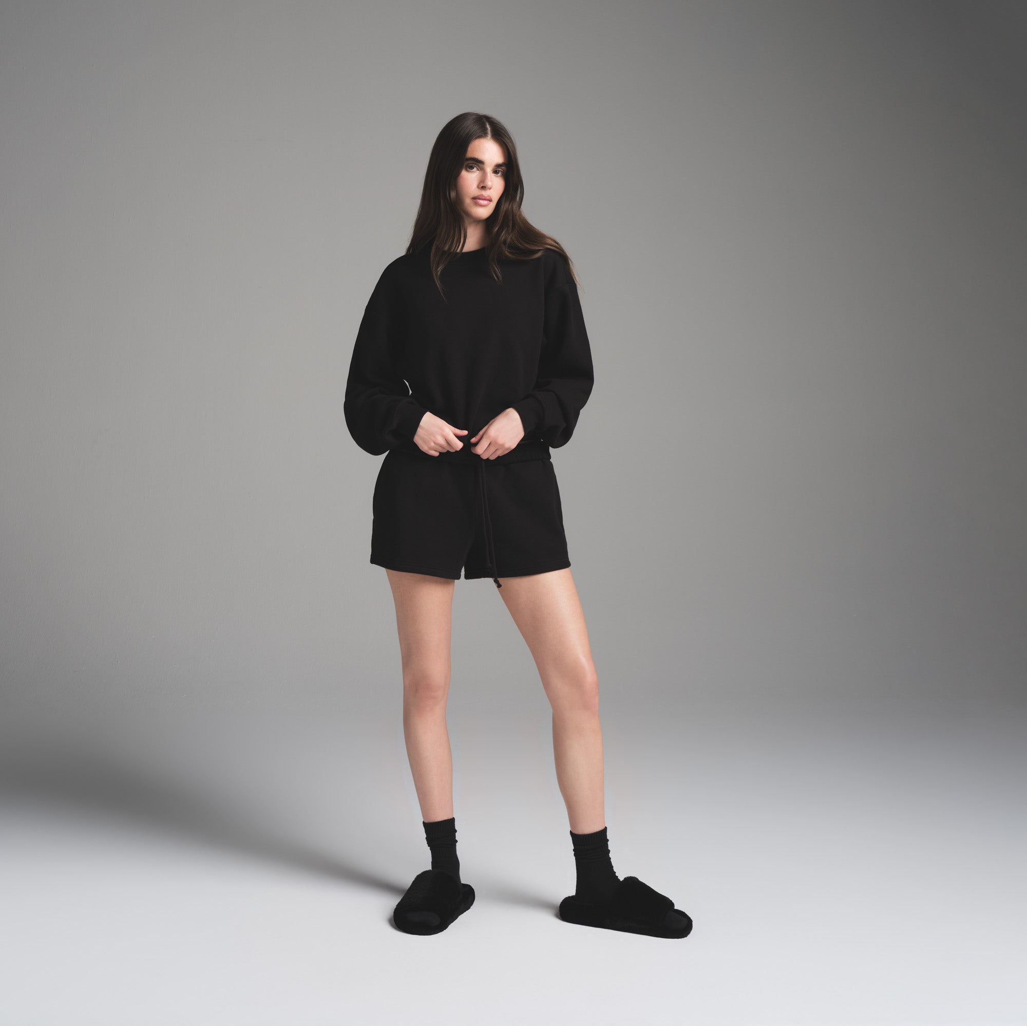 SKIMS COTTON FLEECE SHORT | ONYX - Mind Türkiye