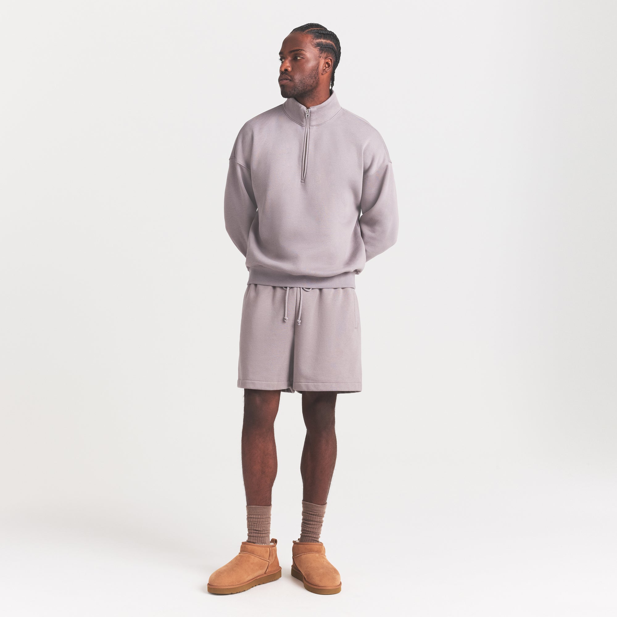 SKIMS FLEECE LOUNGE MENS RELAXED SHORT | SHADOW - Mind Türkiye