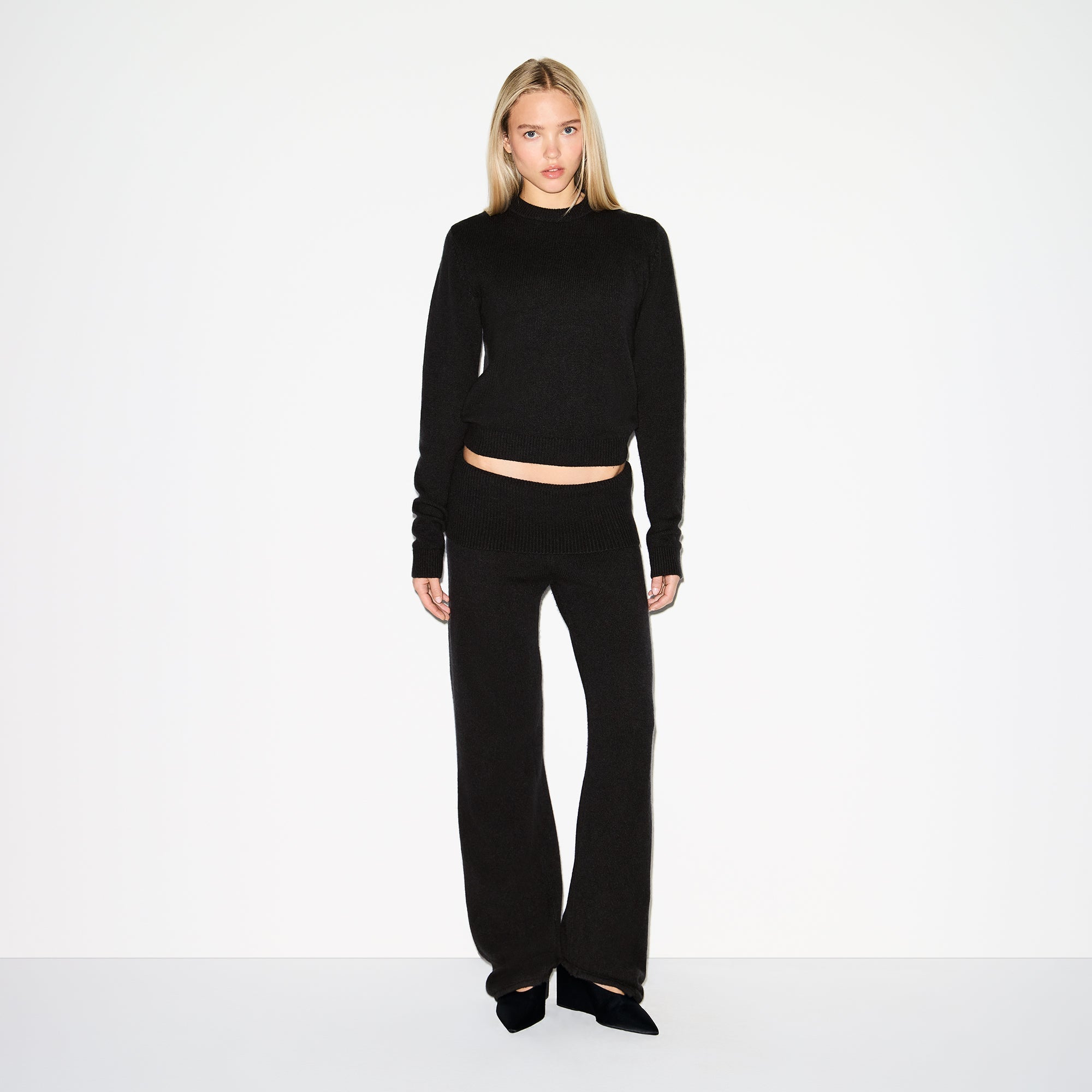 SKIMS WOOL CASHMERE FOLDOVER PANT | ONYX - Mind Türkiye