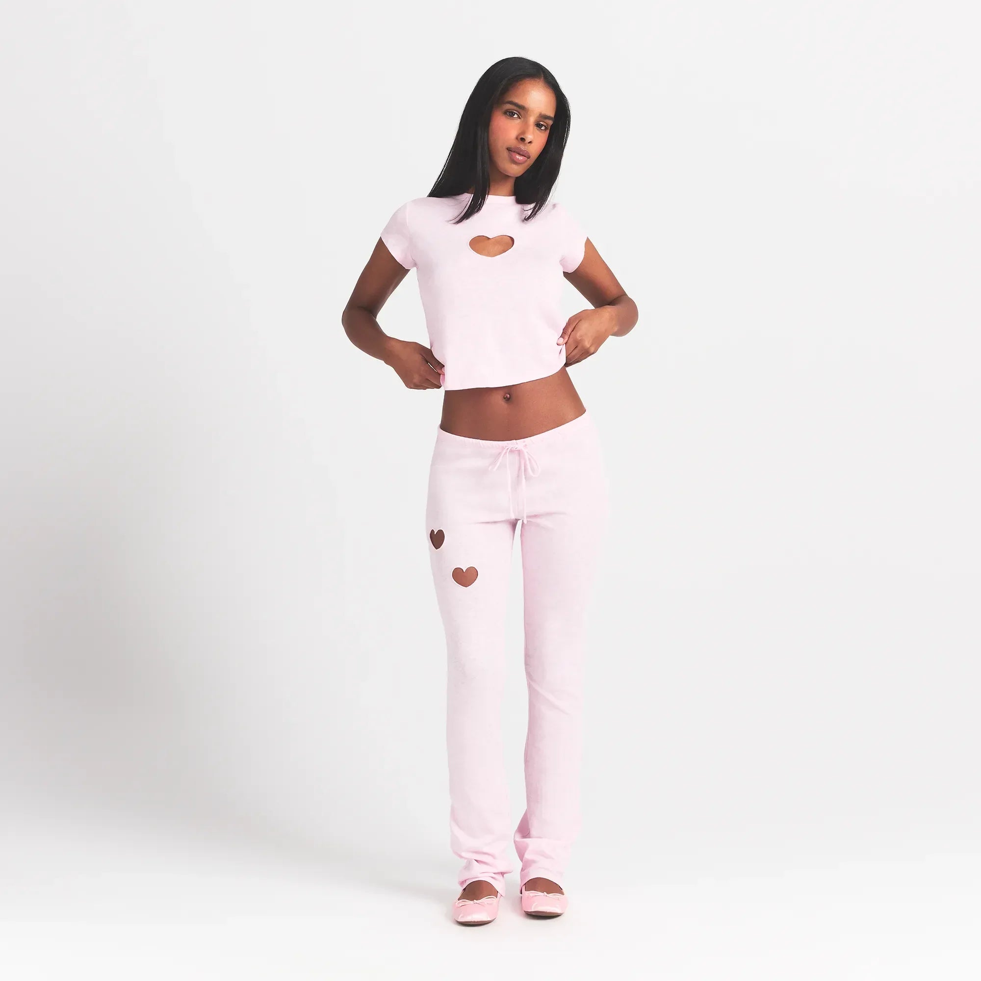 SKIMS WORN IN JERSEY HEART STRAIGHT LEG PANT | BABY PINK - Mind Türkiye