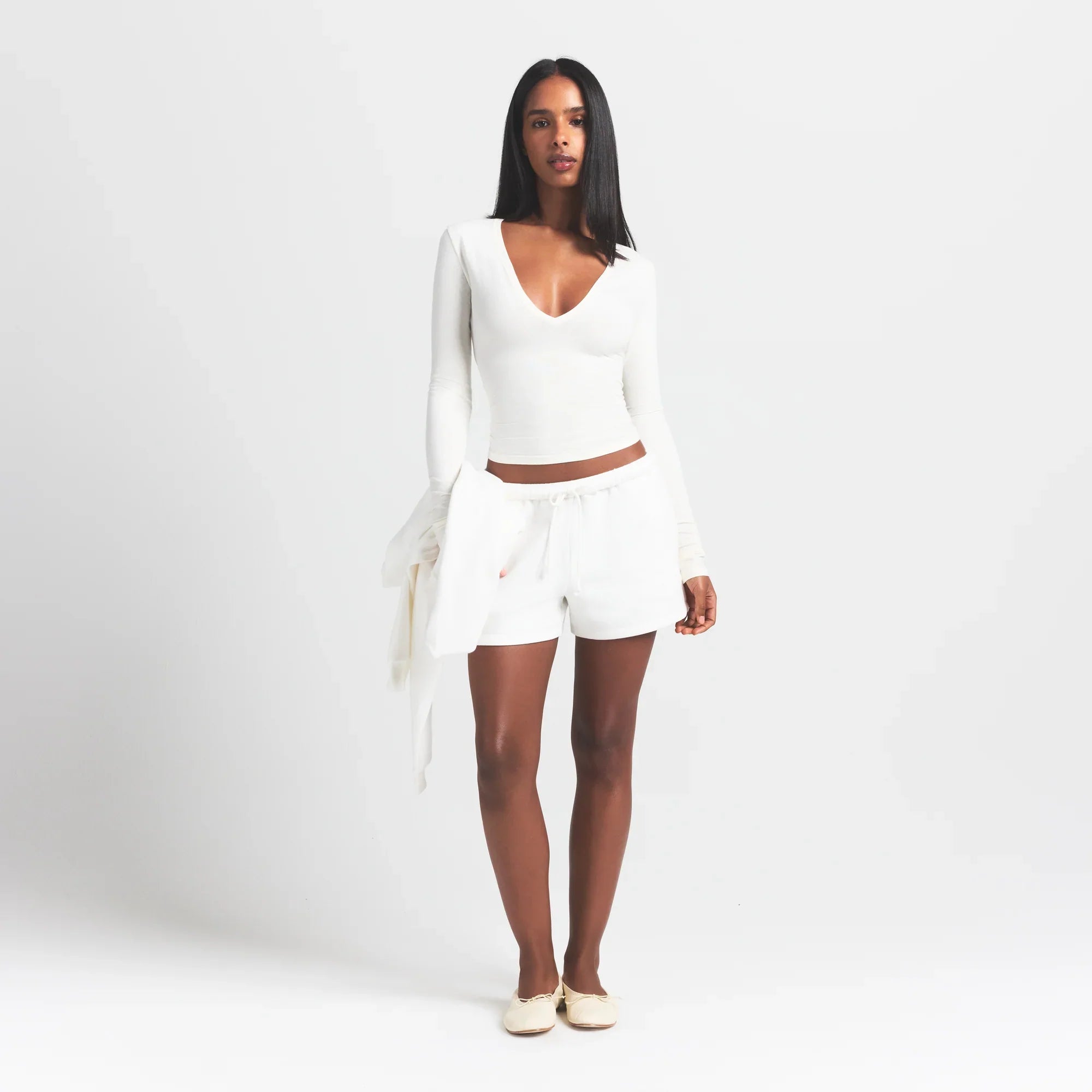 SKIMS COTTON FLEECE CLASSIC SHORT | MARBLE - Mind Türkiye