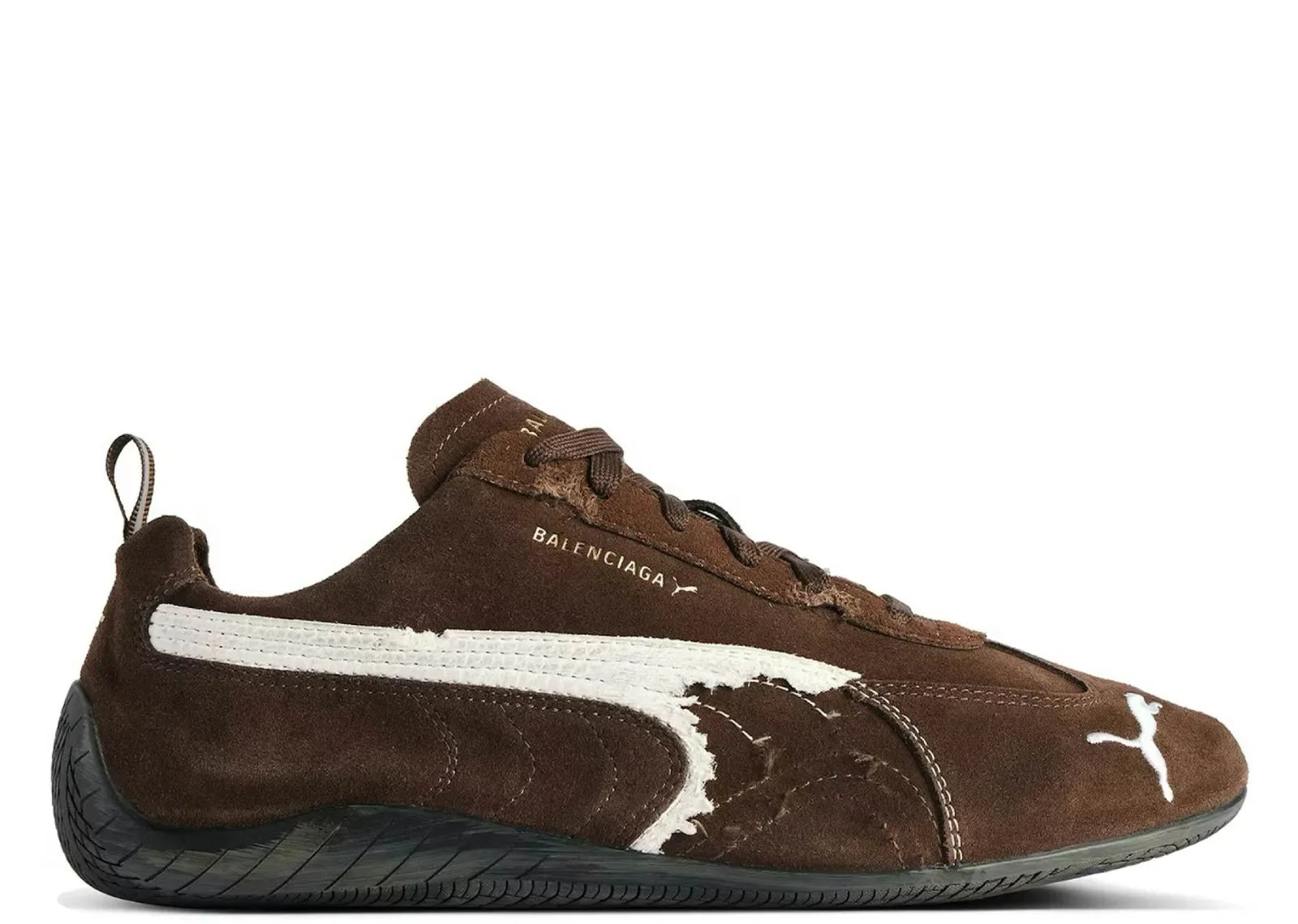 Balenciaga x Puma Speedcat Suede Distressed Brown White - Mind Türkiye